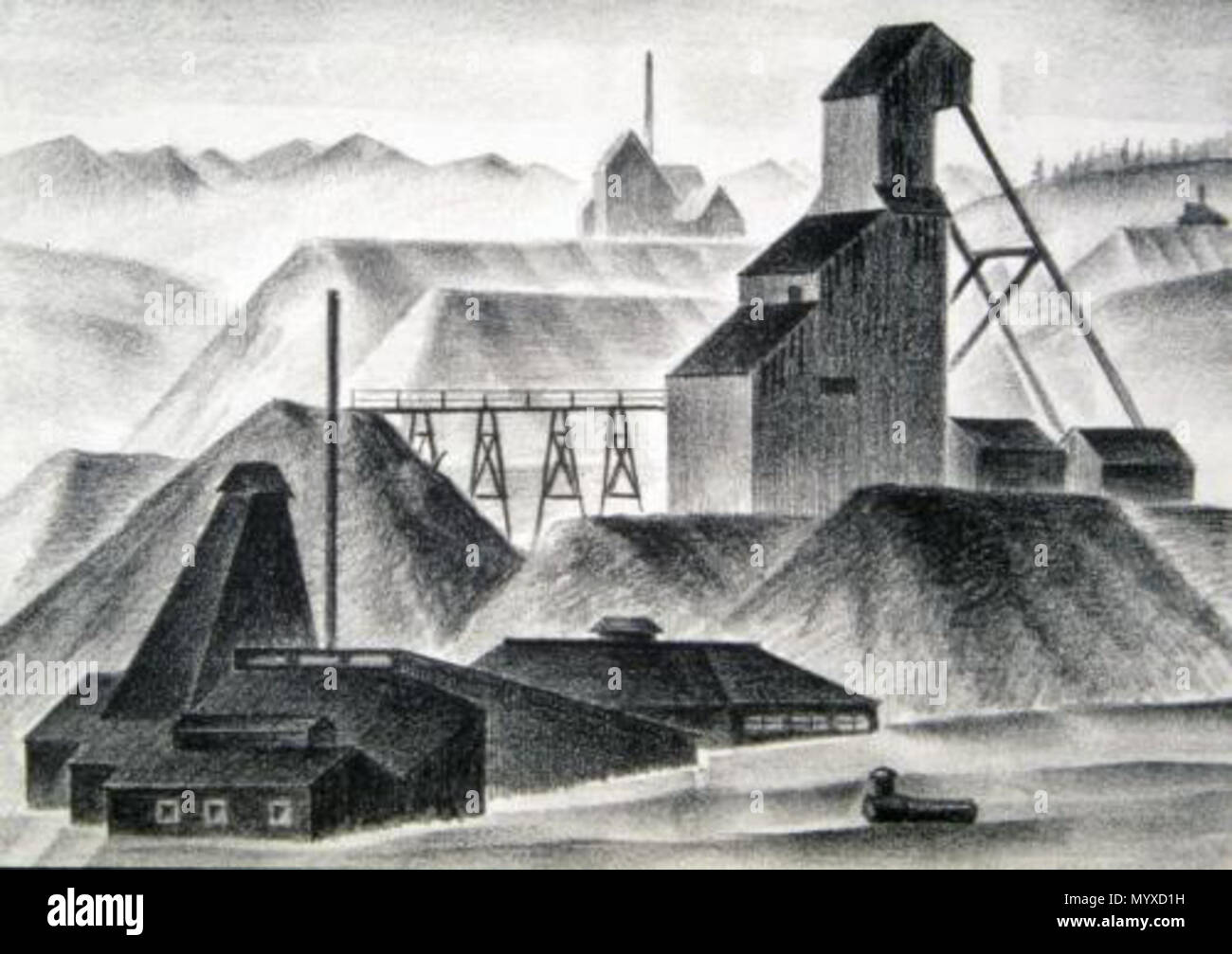 . Englisch: Arnold Rönnebeck (Mai 8, 1885 - November 14, 1947) [1] war eine Deutsch - Amerikanische modernistischen Künstlers und Museum administrator geboren. . Vor 1947. Arnold Rönnebeck (1885 - 1947) 11 AR Silberbergwerk Russell Gulch 1933 w Stockfoto