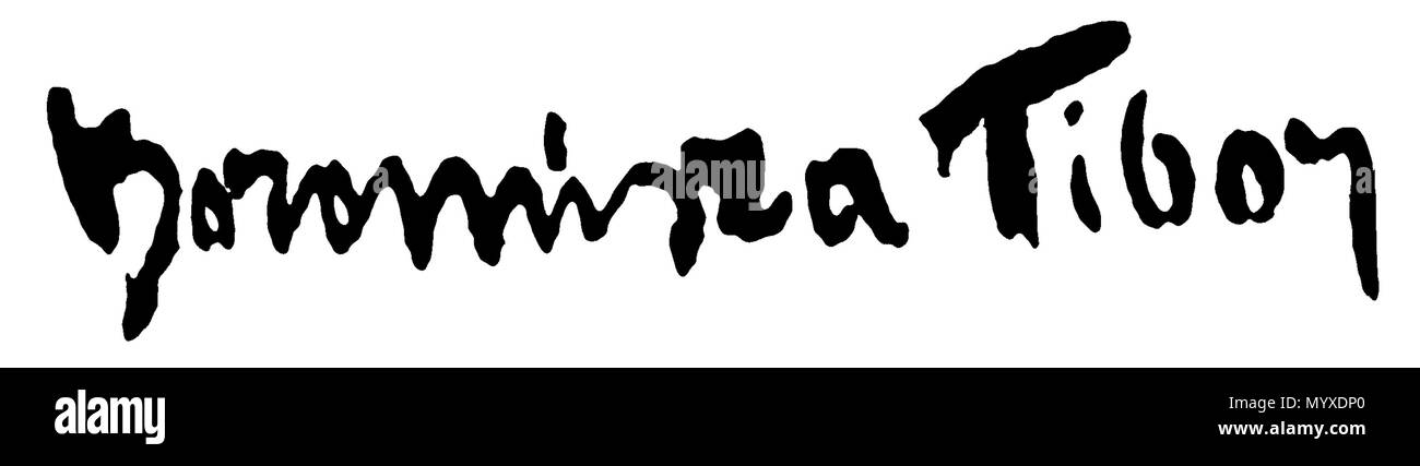 16 Boromisza Tibor festő aláírás Stockfoto