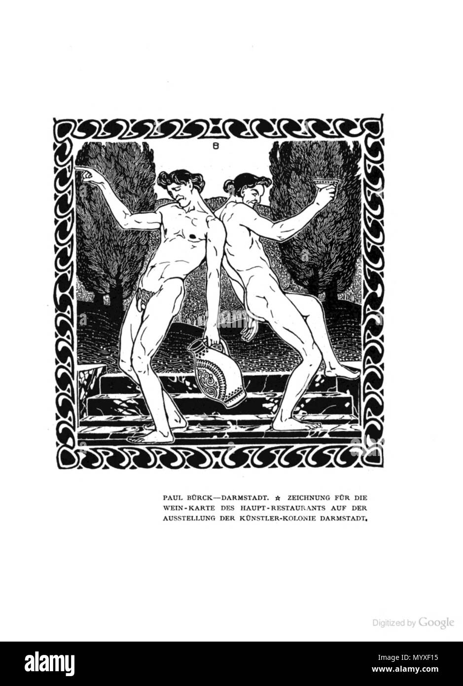 19 Bürck Wein-Karte 3 Stockfoto