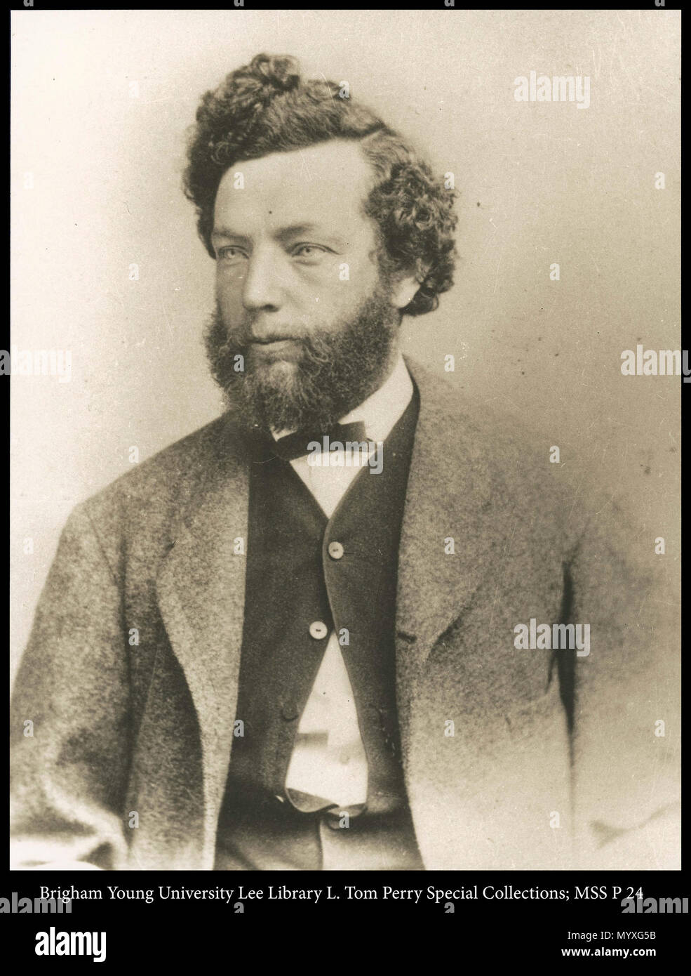 Call #: MSS P24 übergroßen Box. 809 MSS P 24. Um 1860, mit der die 16 im mittleren Alter C.R. Savage Büste portrait Stockfoto