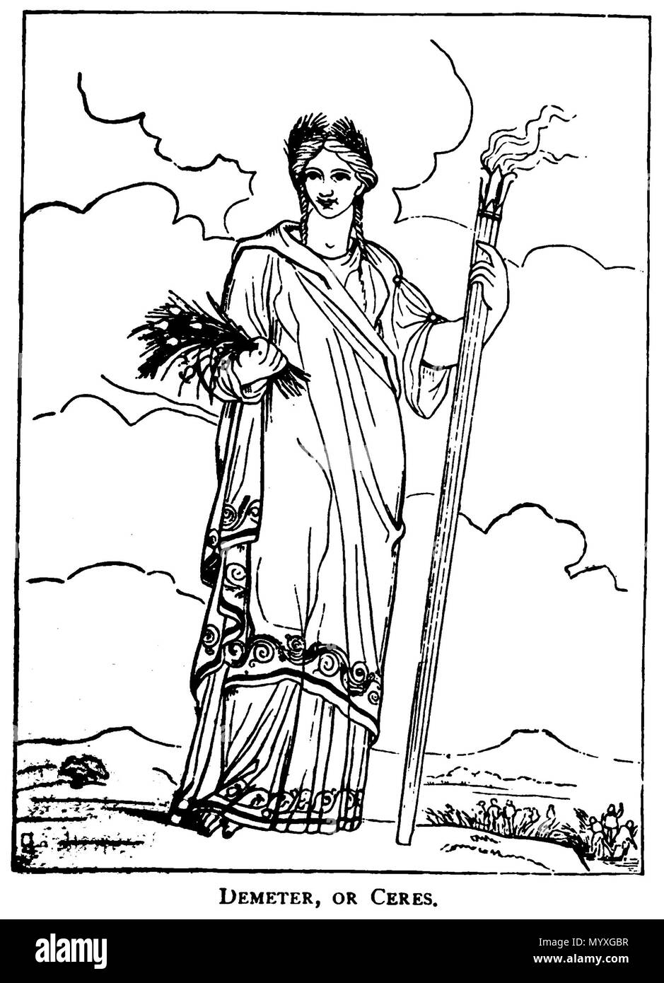 . Demeter, oder Ceres. 25 Demeter, oder Ceres. (Griechische Mythologie systematisiert) Stockfoto . Demeter, oder Ceres. 25 Demeter, oder Ceres. (Griechische Mythologie systematisiert) Stockfoto