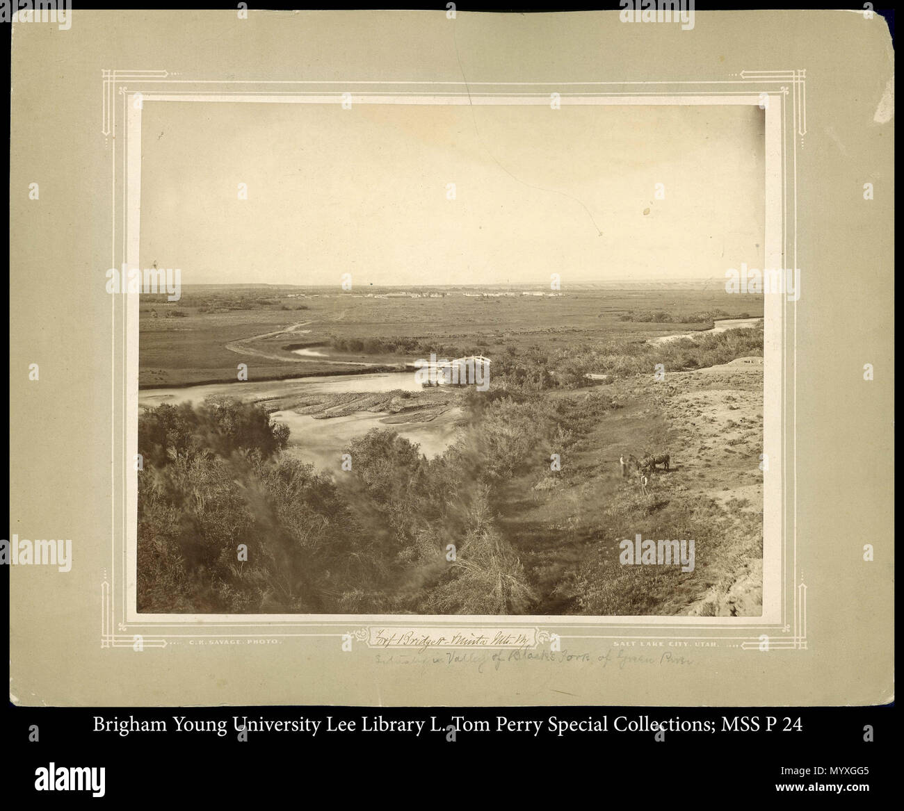Call #: MSS P24 übergroßen Box. 781 MSS P 24. 1876 9 Fort Bridger - Uinta Mts. Wy. Stockfoto
