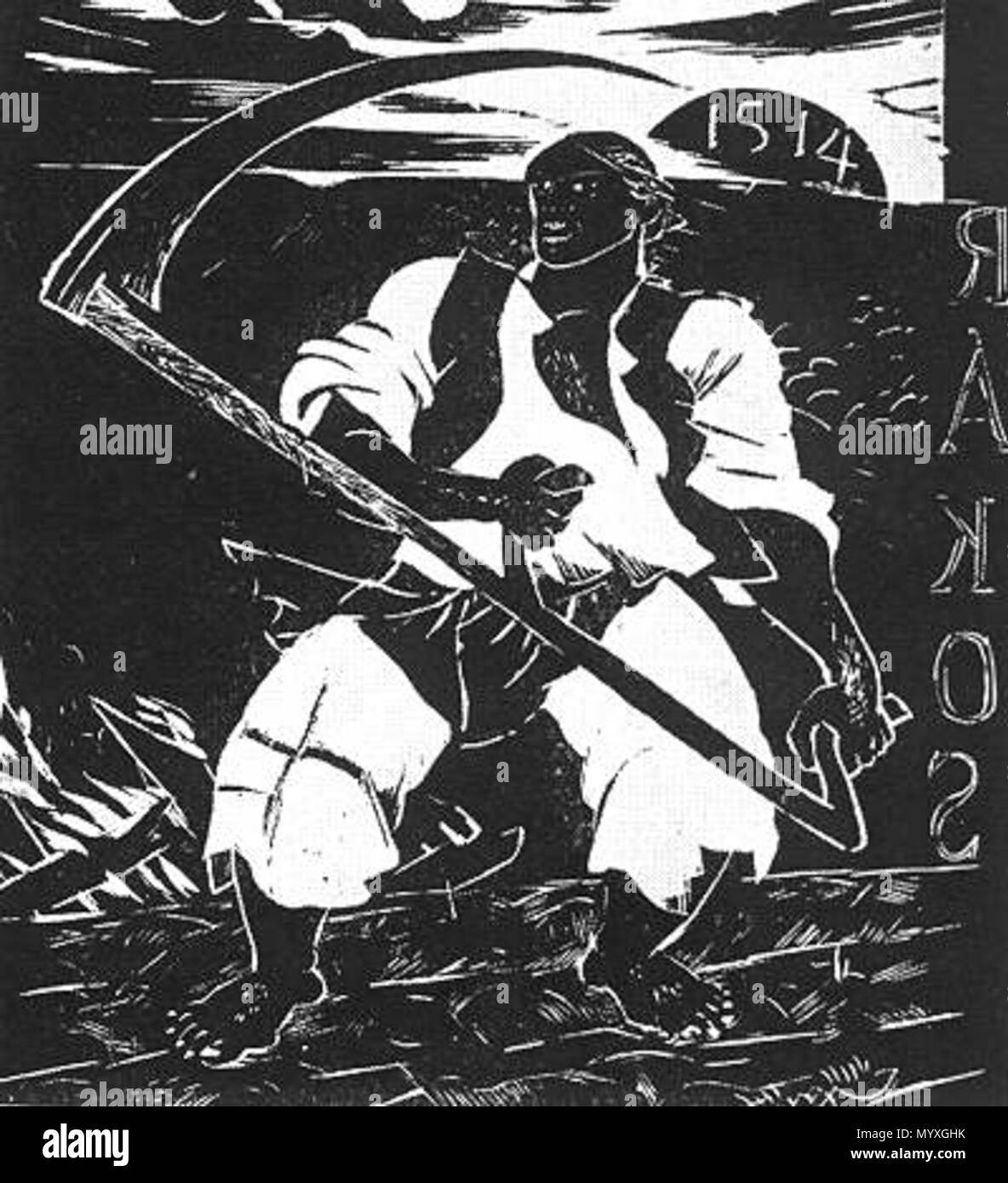 26 Derkovits Gyula - dózsa-Serie IV. Aufständische Bauern (1928) Stockfoto