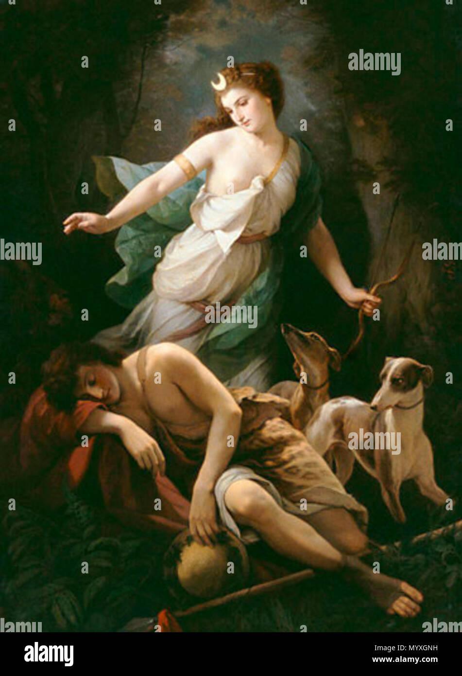 . 164 × 222 cm. Diana und Endymion. Datum unbekannt. Johann Grund (1808-1887) 26 Diana und Endymion von Johann Grund Stockfoto . 164 × 222 cm. Diana und Endymion. Datum unbekannt. Johann Grund (1808-1887) 26 Diana und Endymion von Johann Grund Stockfoto