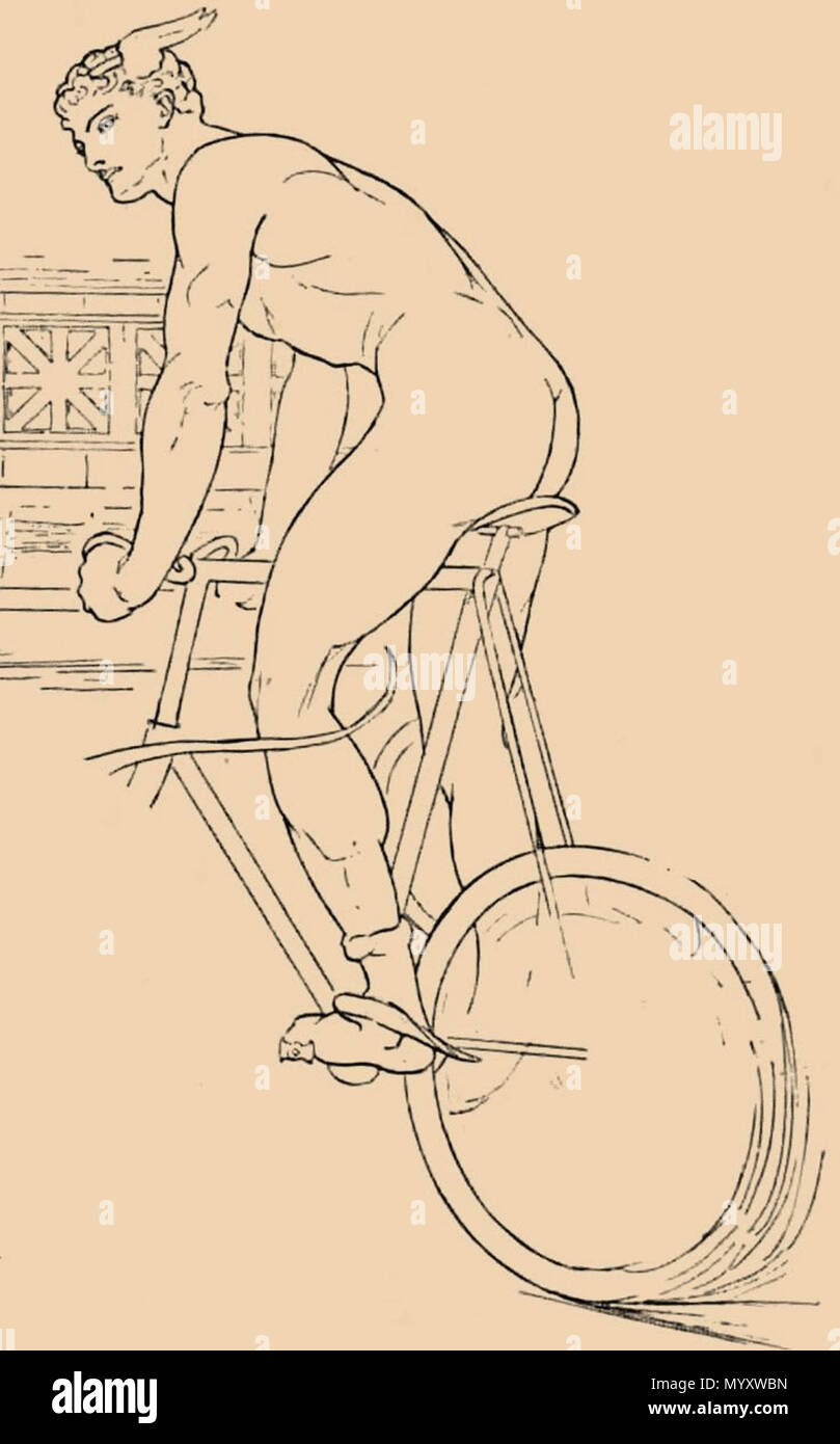 . Français: Otho Cushing (1871-1942), Mercure à Bicycle. . 1900. Otho Cushing 24 Cushing 5 Stockfoto