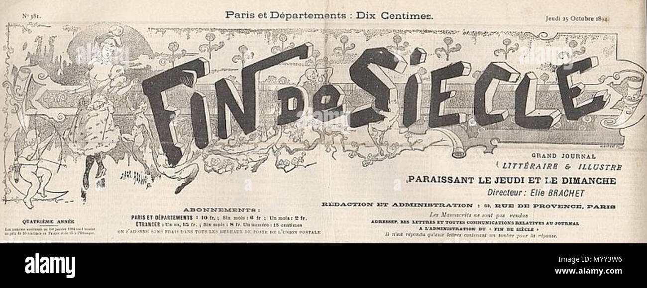 56 Journal FindeSièclemanchette Stockfotografie Alamy