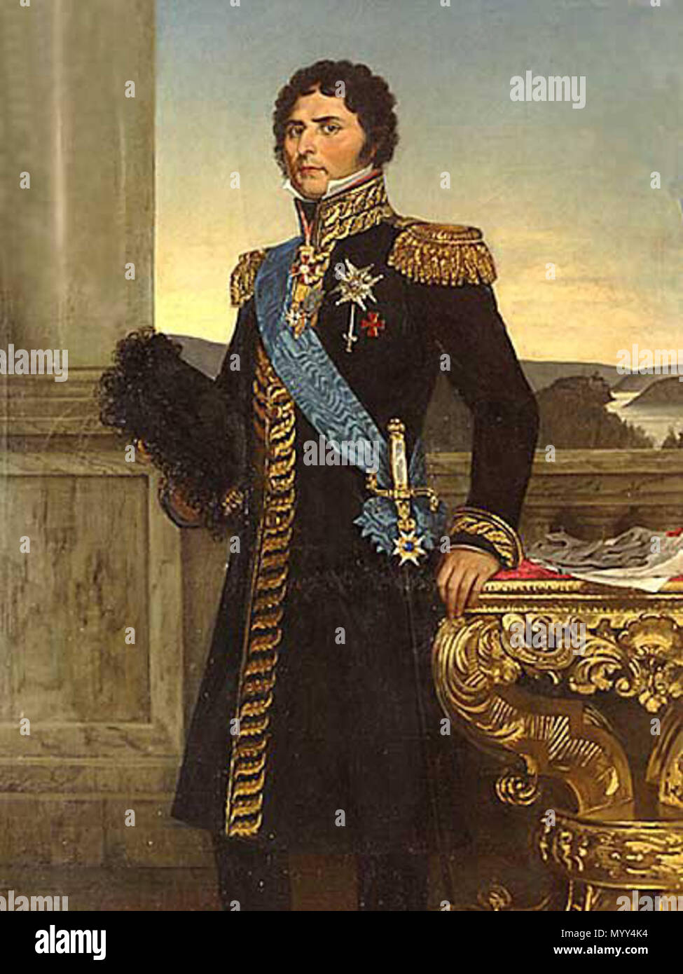 . Norwegisch: Portrett av-Kong Carl XIV Johan Porträt von König Carl XIV Johan. 1875 59 Kong Karl III. Johan Stockfoto