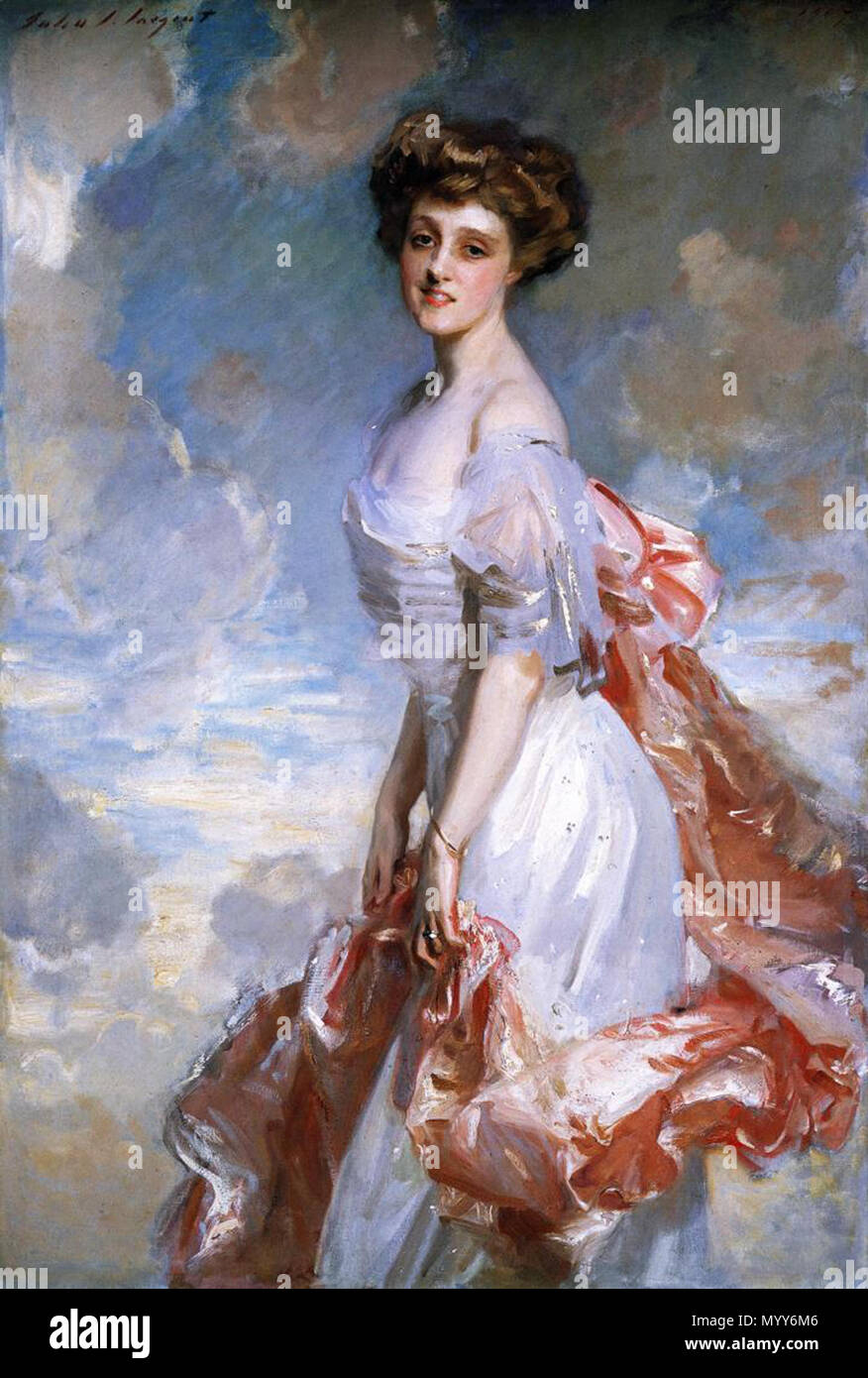 . Englisch: Fräulein Mathilde Townsend John Singer Sargent - amerikanischer Maler 1907 National Gallery, Washington, D.C., Öl auf Leinwand, 152,7 x 101,6 cm (60 1/8 x 40 in.) Geschenk der Sitter, Frau Sumner Welles 1952.3.1 Jpg: National Gallery DC. 1907. John Singer Sargent Geboren: 12. Januar 1856, Florenz Gestorben: April 14, 1925, London, Vereinigtes Königreich 71 Fräulein Mathilde Townsend, 1907 Stockfoto