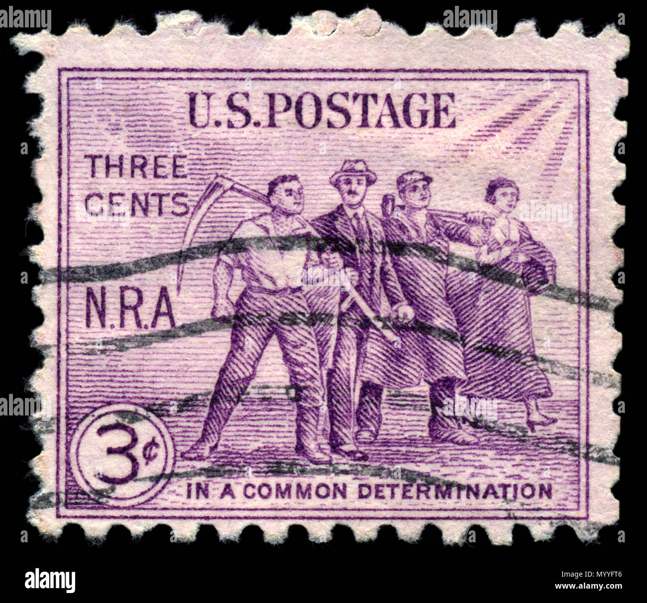 Nrb Arbeit wirtschaftliche Bestimmung Briefmarke Stockfoto