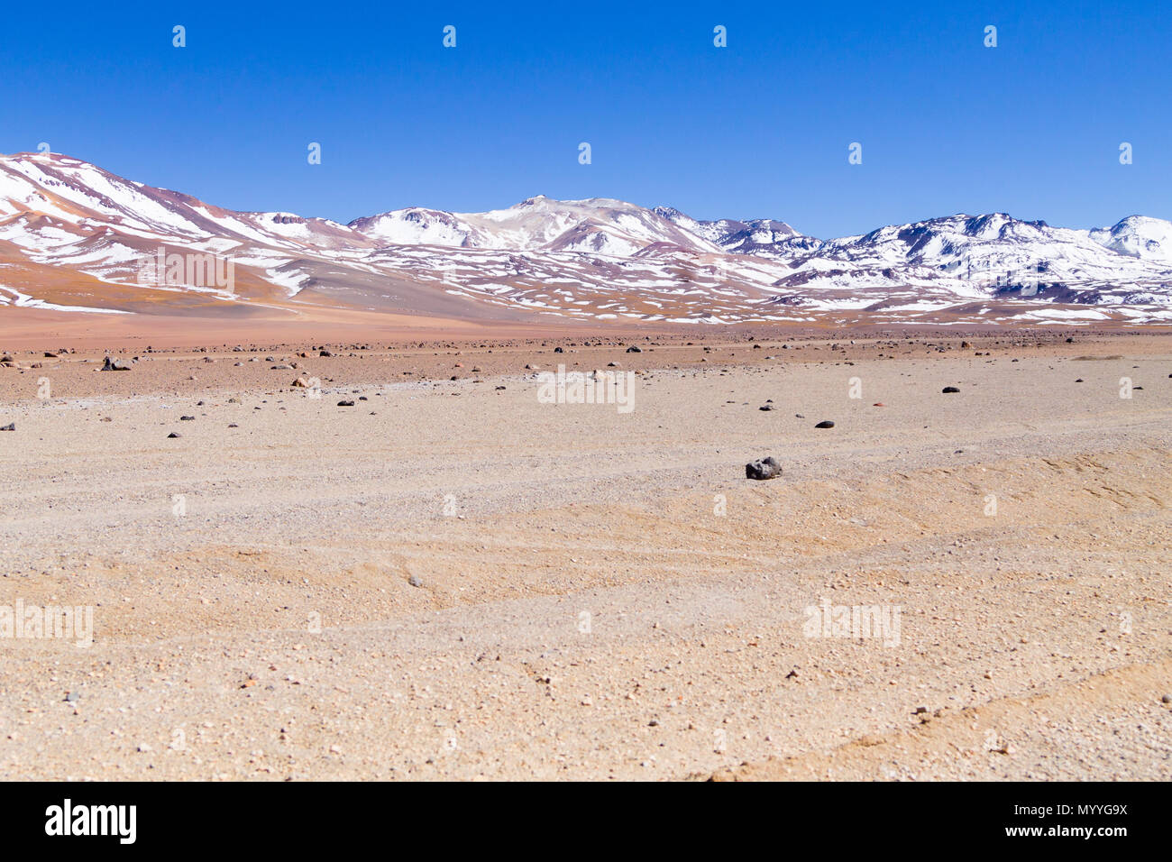 Bolivianischen Landschaft, Salvador Dali Desert View. Schöne Bolivien Stockfoto