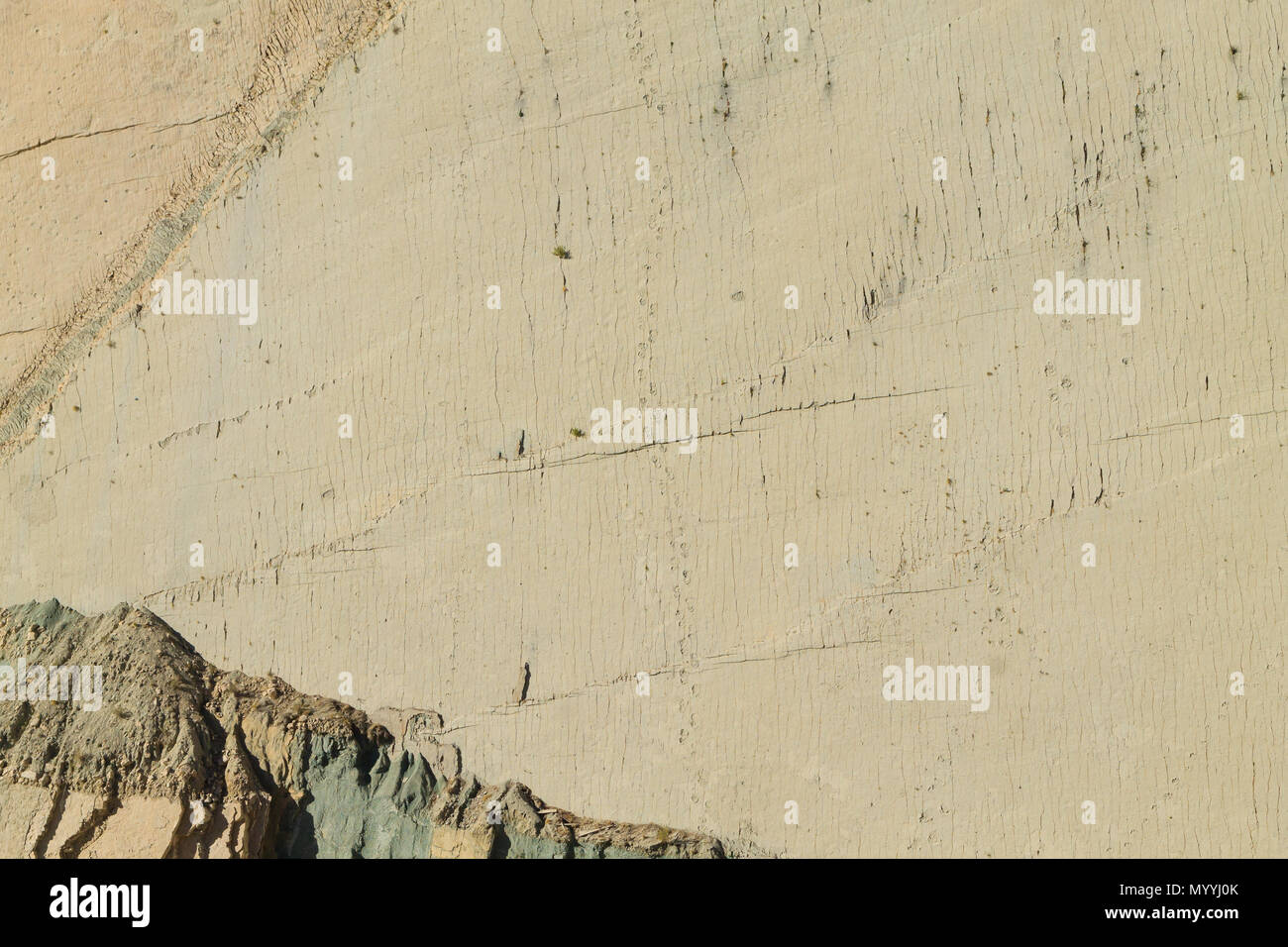 Cal Orcko paläontologischen Ort, Bolivien. Dinosaurier Fossilien Footprints Stockfoto