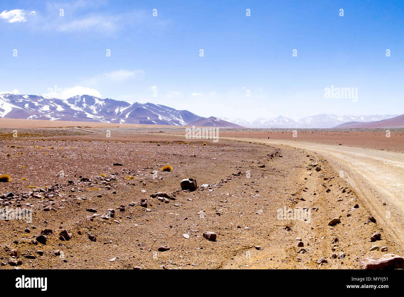 Bolivianischen Landschaft, Salvador Dali Desert View. Schöne Bolivien Stockfoto