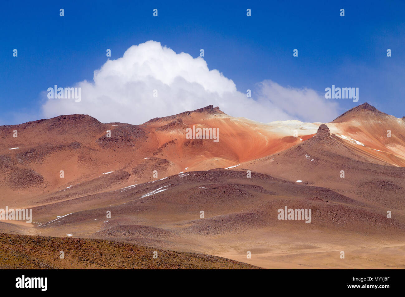 Bolivianischen Landschaft, Salvador Dali Desert View. Schöne Bolivien Stockfoto