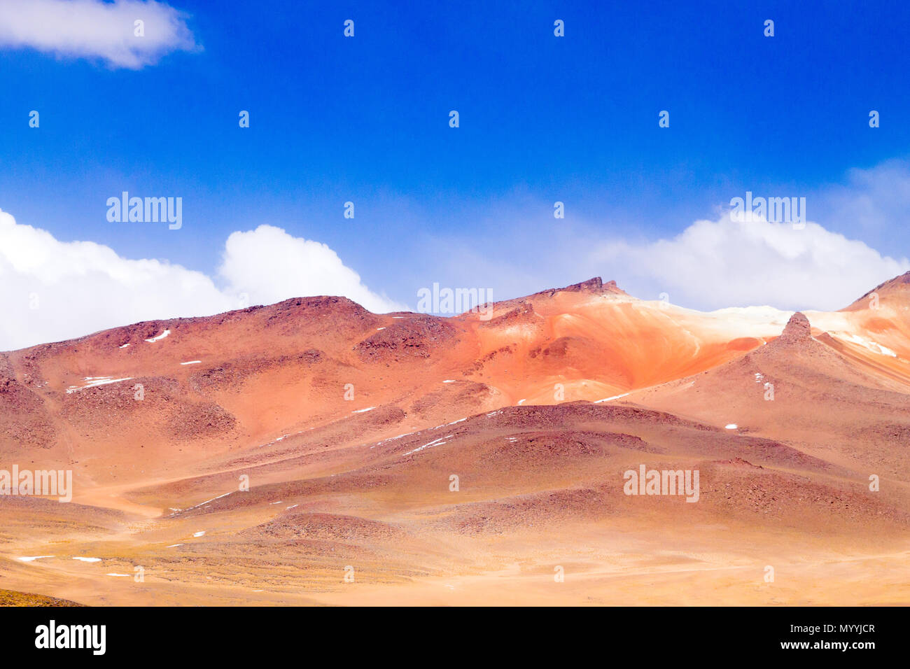 Bolivianischen Landschaft, Salvador Dali Desert View. Schöne Bolivien Stockfoto
