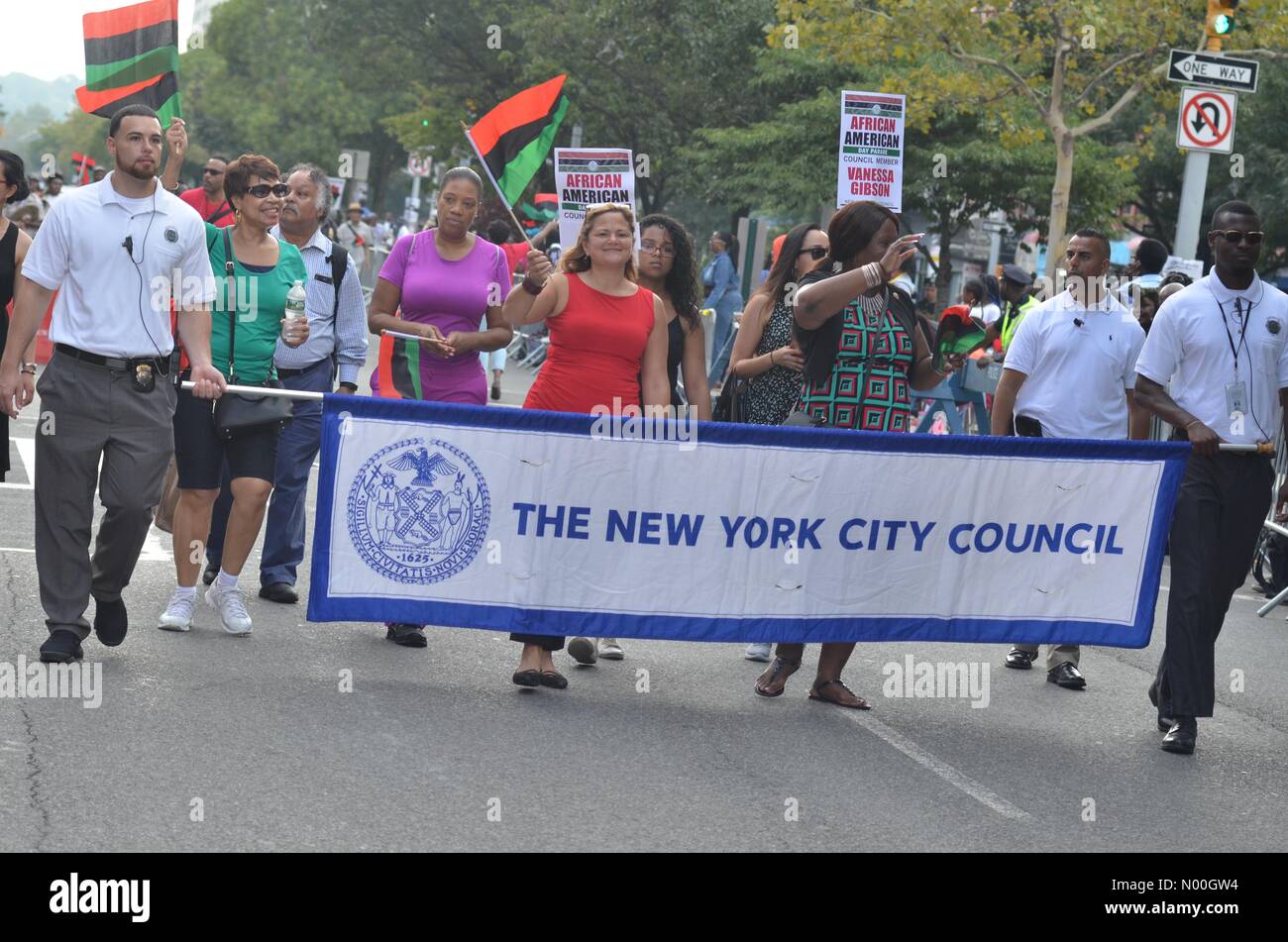 New York City, USA. 17 Sep, 2017. 48Th jährliche African American Day Parade in Harlem, USA. Sonntag, September 17, 2017. Credit: Ryan Rahman/StockimoNews/Alamy leben Nachrichten Stockfoto