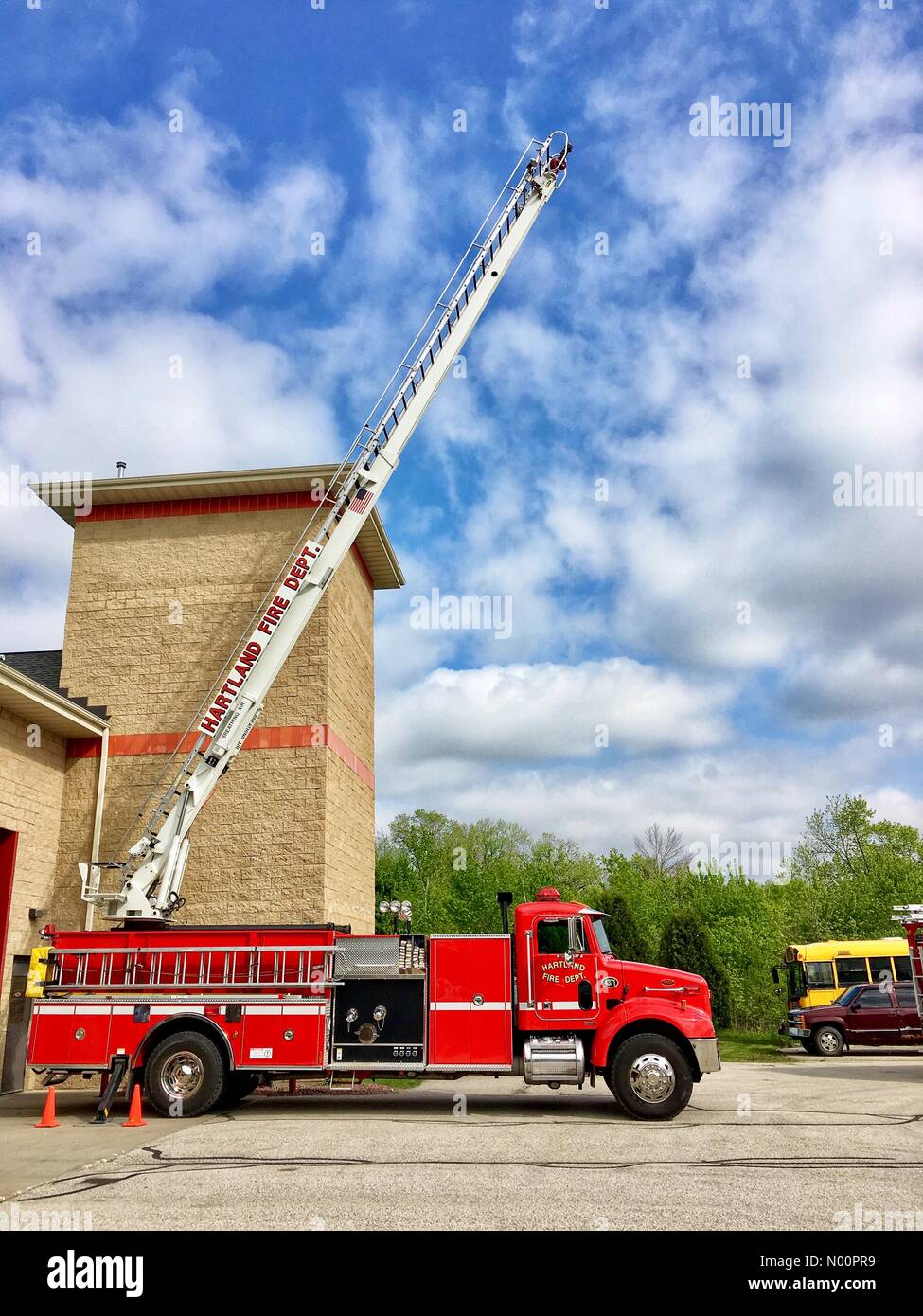 Pewaukee, USA. 22. Mai, 2018. Feuerwache Open House & Blood Drive, 22. Mai 2018, Pewaukee, WI, USA, Lissabon Feuerwehr hält Touren und Gemeinschaft Blood Drive, DianaJ/StockimoNews/Alamy Credit: Diana J./StockimoNews/Alamy leben Nachrichten Stockfoto