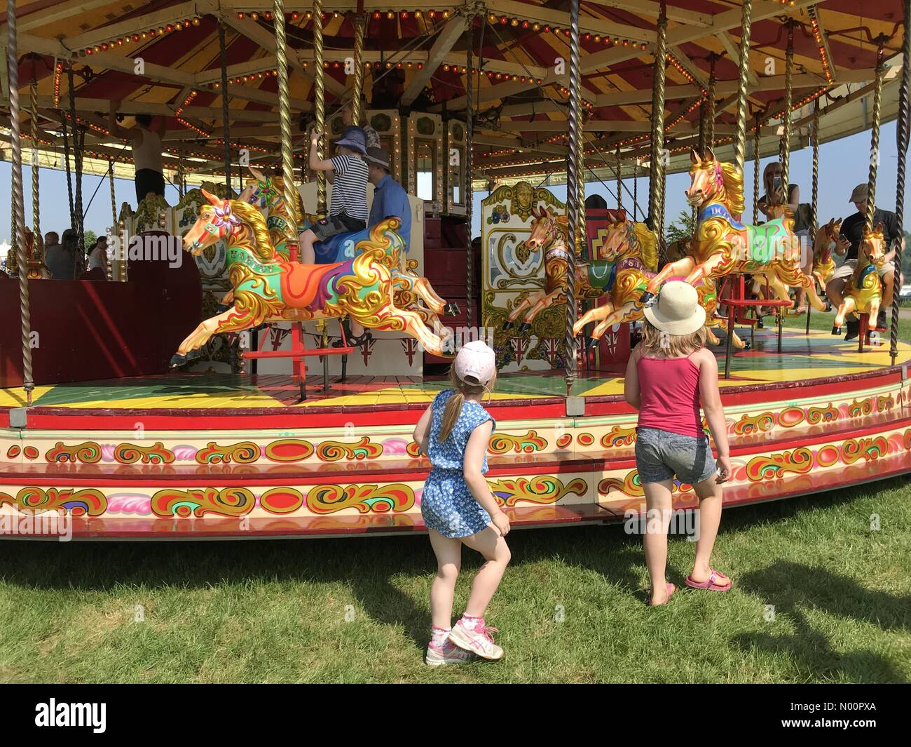 UK Wetter: Sherbourne, Dorset. 28. Mai 2018. Warme und sonnige Wetter für die jährliche Sherborne Castle Country Fair auf Feiertag Montag. Stockfoto