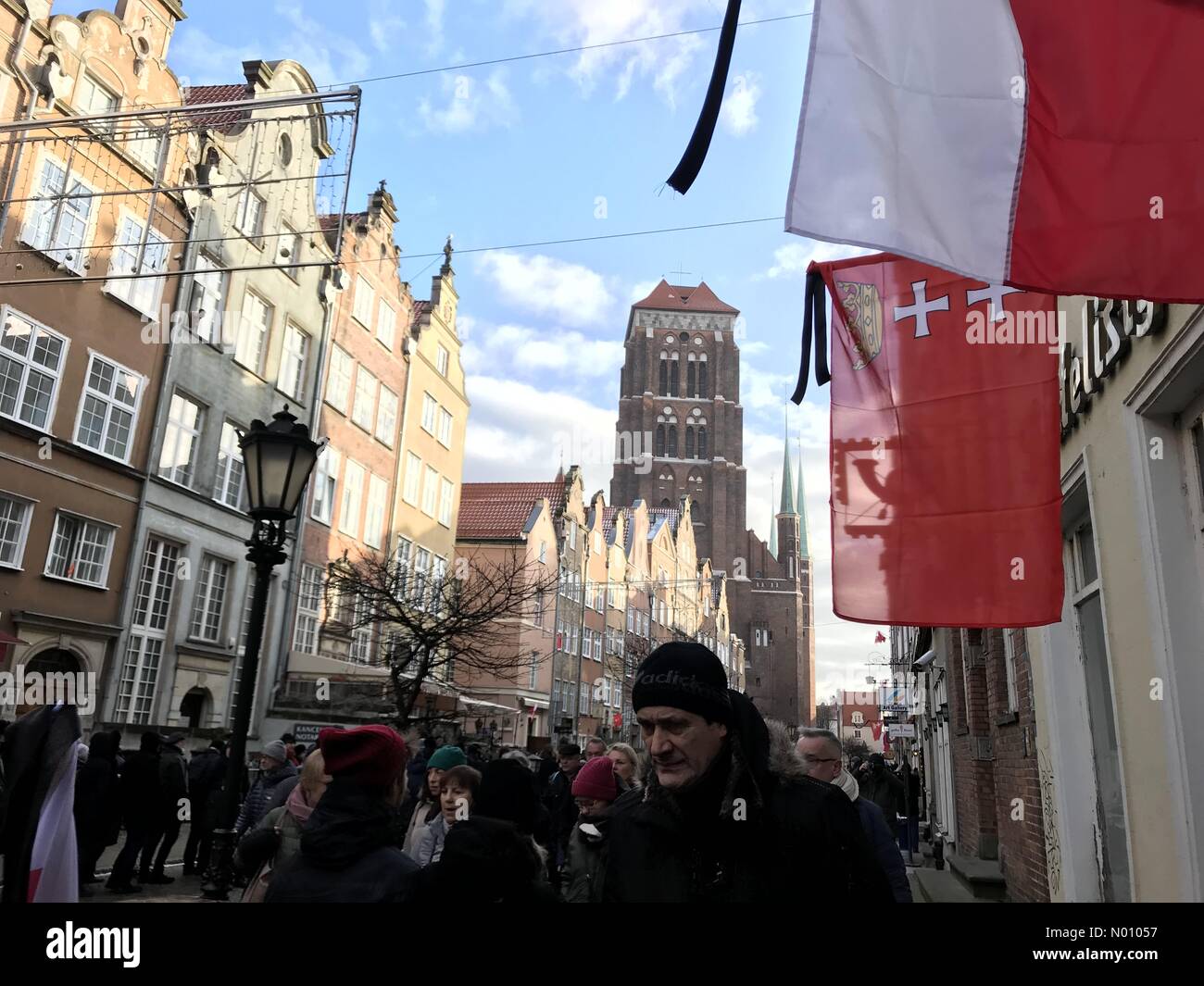 Danzig, Polen, 19. Januar 2019. Beerdigung der Bürgermeister von Danzig, Pawel Ottar, in der mariacka Basilika in Danzig. Die Urne mit der Asche in die Krypta. Credit: Slawomir Kowalewski/StockimoNews/Alamy leben Nachrichten Stockfoto