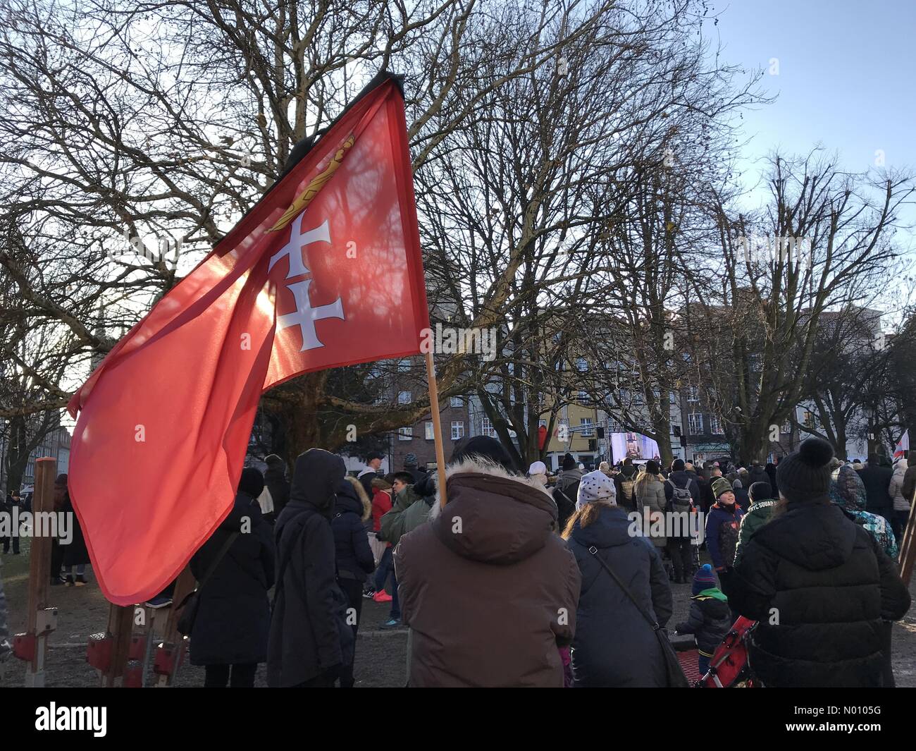 Danzig, Polen, 19. Januar 2019. Beerdigung der Bürgermeister von Danzig, Pawel Ottar, in der mariacka Basilika in Danzig. Die Urne mit der Asche in die Krypta. Credit: Slawomir Kowalewski/StockimoNews/Alamy leben Nachrichten Stockfoto