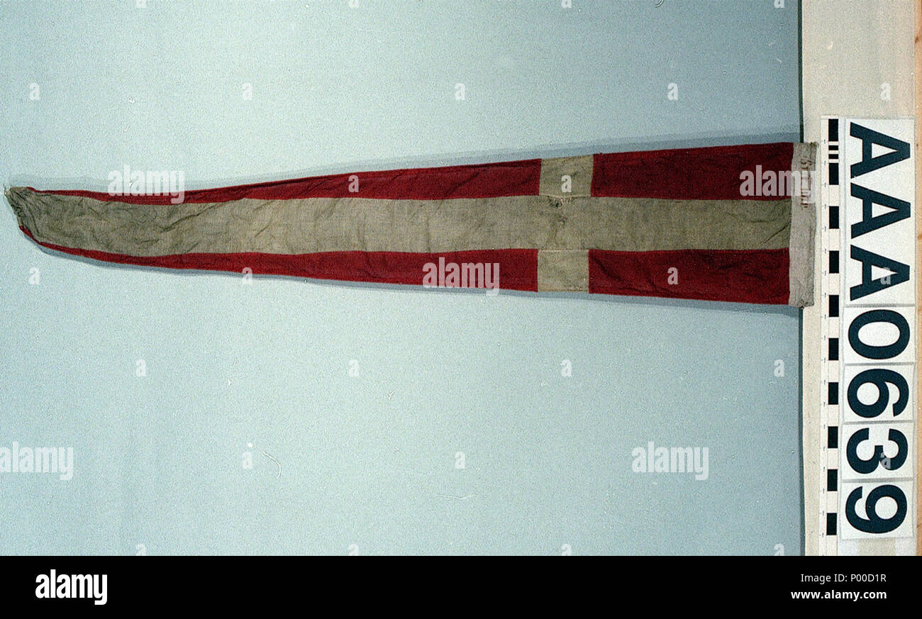 . Englisch: International Code F Deutsche Marine signal Wimpel gekennzeichnet t F Intr'. Internationaler Code F. Kabel Kanten runden Flagge. Könnte auch eine Deutsche Marine Signal Flag. . Vor 1934. Unbekannt 51 Internationalen Code F RMG RP 21 6. Stockfoto