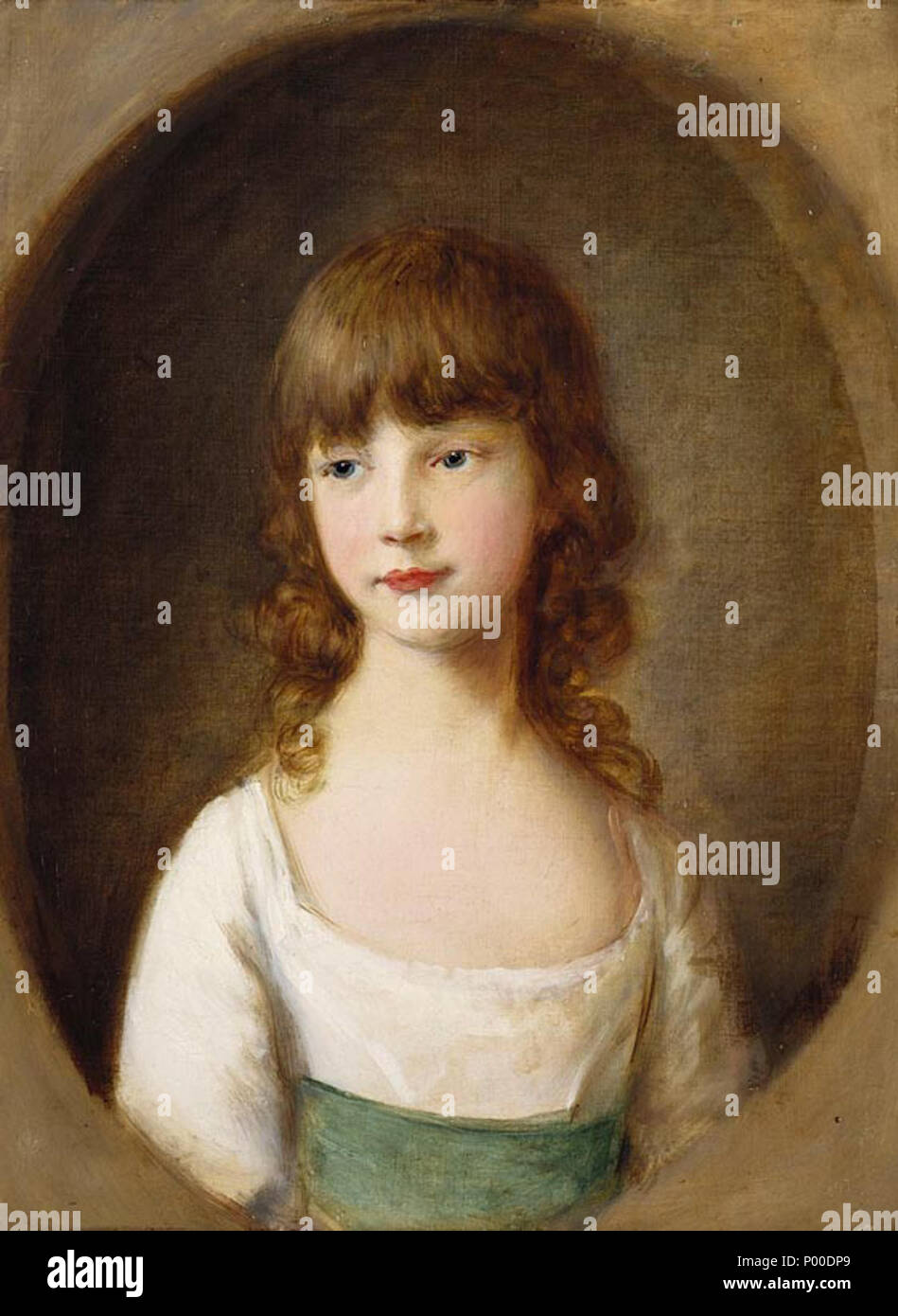 . Français: Portrait de La Princesse Maria, agée de 6 ans. Prinzessin Mary (1776-1857). September 1782 19 Gainsborough - Prinzessin Mary, 1782 Stockfoto