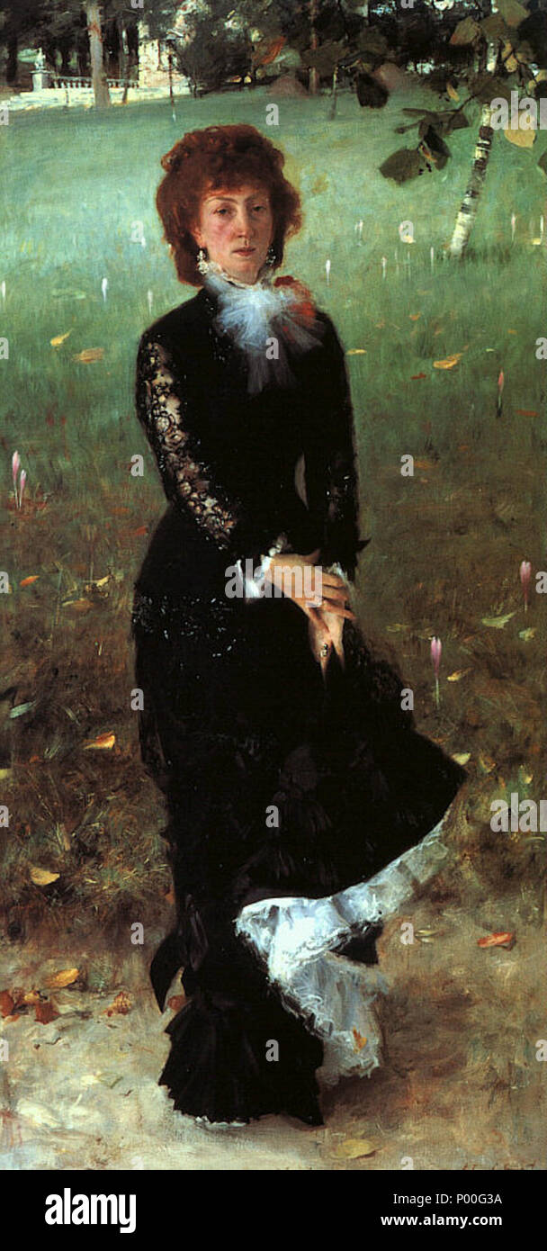 . Englisch: Madame Edouard Pailleron John Singer Sargent - amerikanischer Maler 1879 die Corcoran Kunstgalerie, Washington DC, Öl auf Leinwand, 208,3 x 100,4 cm (82 x 39 1/2 in.) Galerie Fonds und Geschenke von Katherine McCook Knox, John A. Nevius und Herr und Frau Landsell K. Christies Jpg: CGFA. 1879. John Singer Sargent (Januar 12, 1856 - April 14, 1925) 67 Madame Edouard Pailleron Stockfoto