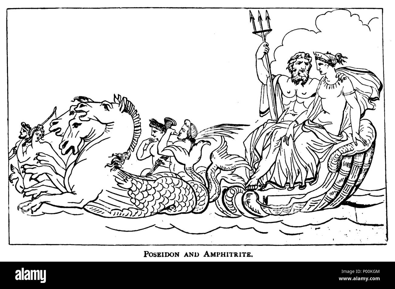 . Poseidon und Amphitrite. 85 Poseidon und Amphitrite. (Griechische Mythologie systematisiert) Stockfoto