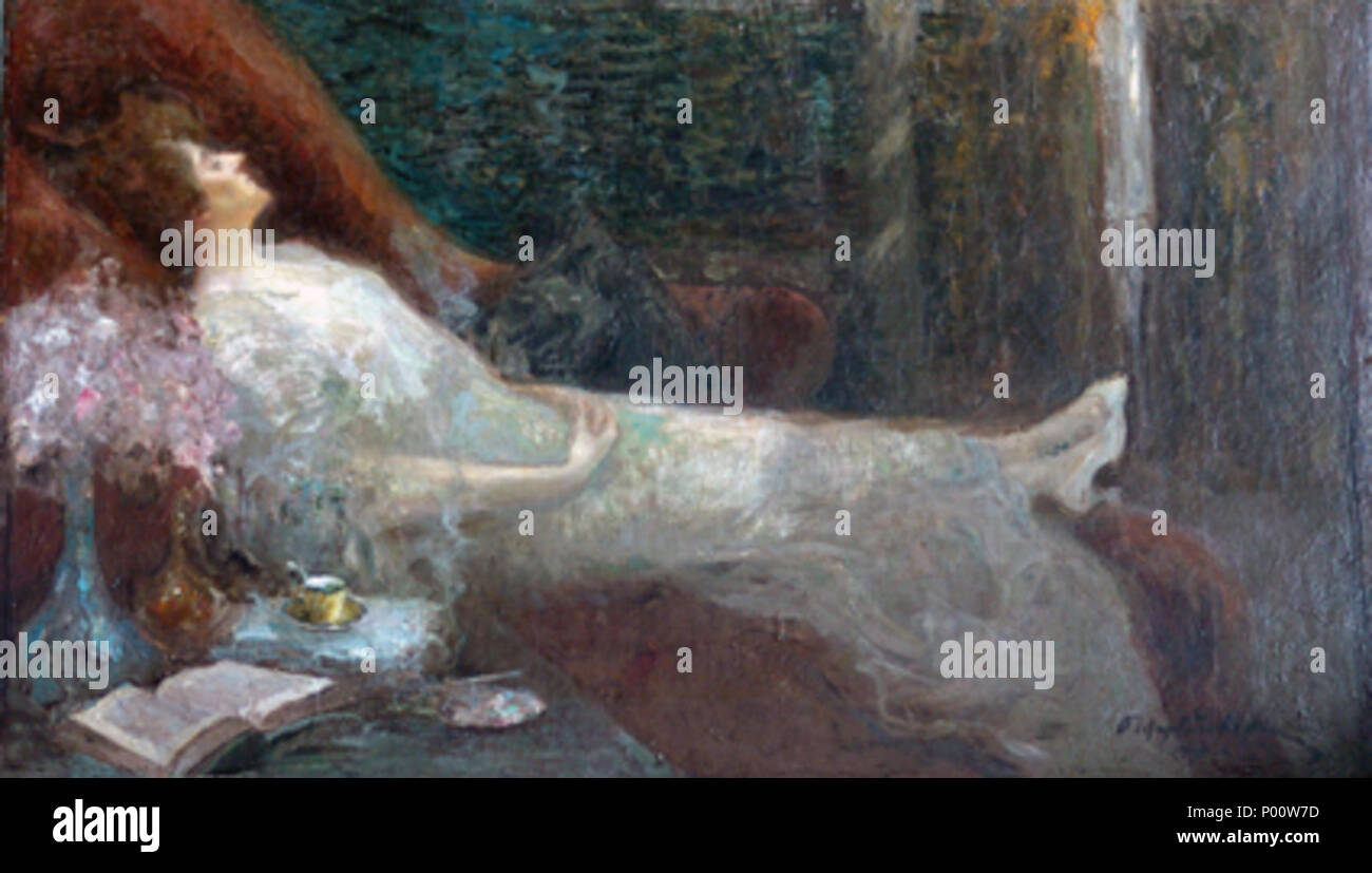 . Russisch: "??????? ??????? ?????????? ?????? '????? ?????'????." Porträt der Schauspielerin der Pariser Theater "Grand Opera" Renee. Zwischen 1897 und 1900 91 Scherbinovskiy009 Stockfoto