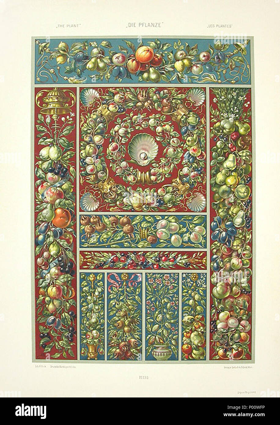 . Englisch: Lithographie von Anton Seder (1850-1916), Jugendstil Drucken 1890, Titel: Pearl Oyster, Früchte English: Lithogafie von Anton Seder aus dem Jahr 1890, Jugendstil, Titel: Perlmuschel und Früchte. 3 November 2008, 11:33:11. Anton Seder 370 Anton Seder Pearl Oyster Früchte Stockfoto