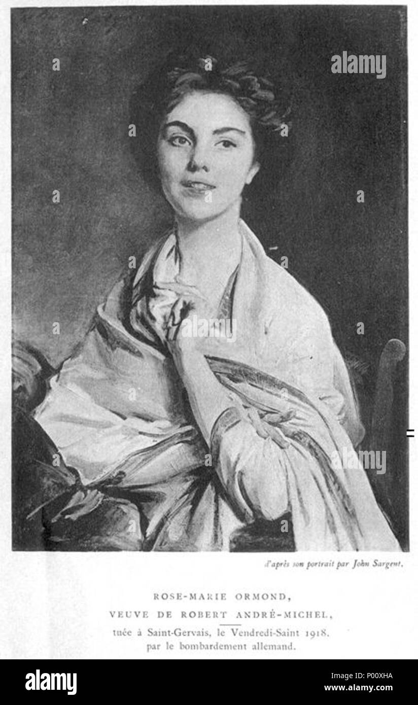 90 Rose-Marie Ormond (später Madame Robert André-Michel 1893-1918) Stockfoto