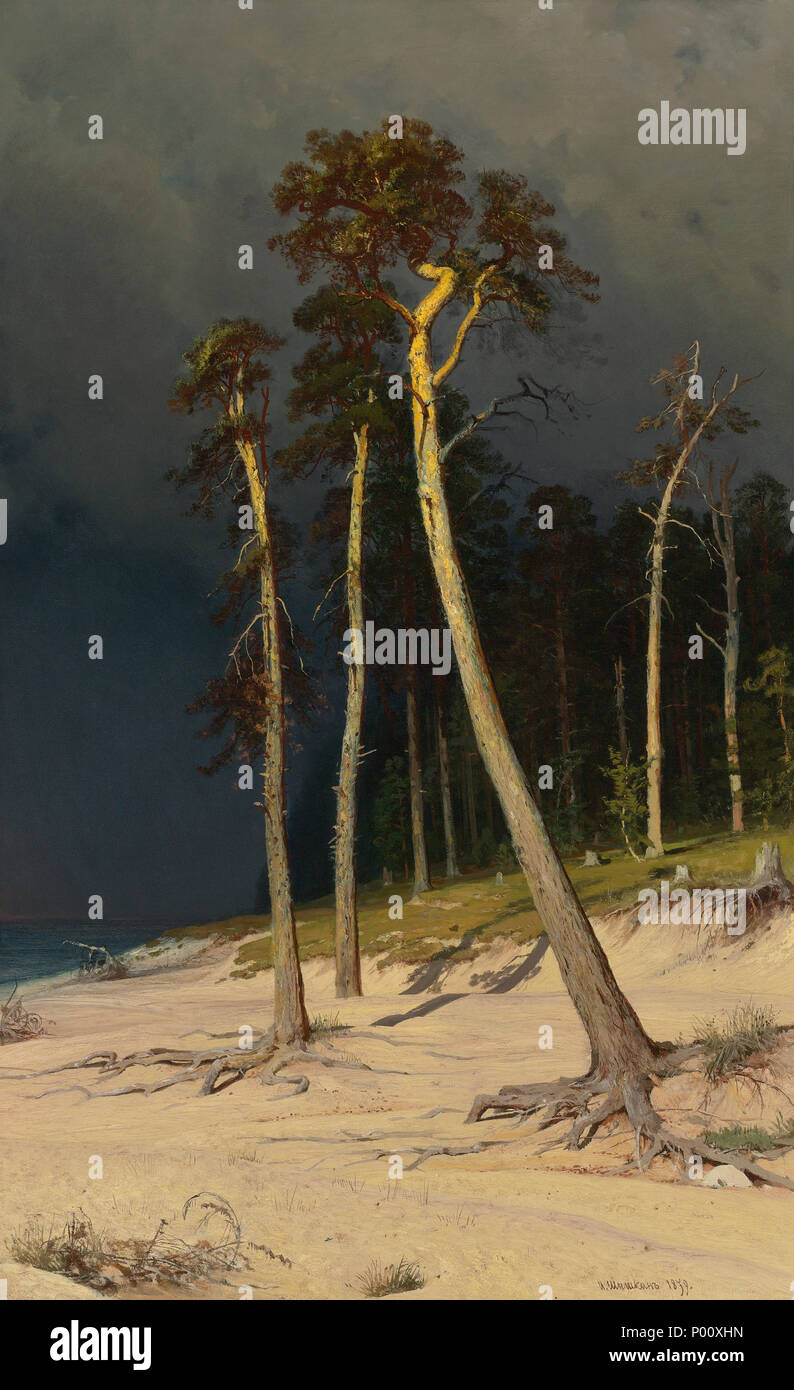 . Sandigen Küste. 1879 90 sandigen Küste (shishkin) Stockfoto