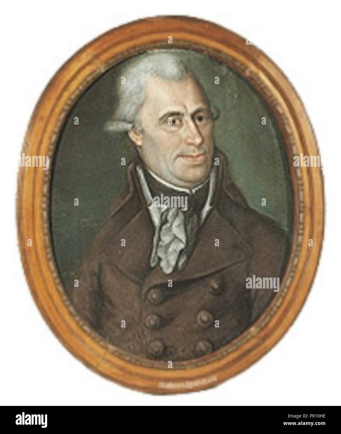 . Gideon Sponholz (1745-1807) war ein deutscher Kunstsammler und einer der geistigen Väter der Prillwitz Götzen. . Portrait von Gideon Sponholz. vierten Quartal 18. oder frühen 19. Jahrhundert 19 Gideon Sponholz (1745-1807) Stockfoto