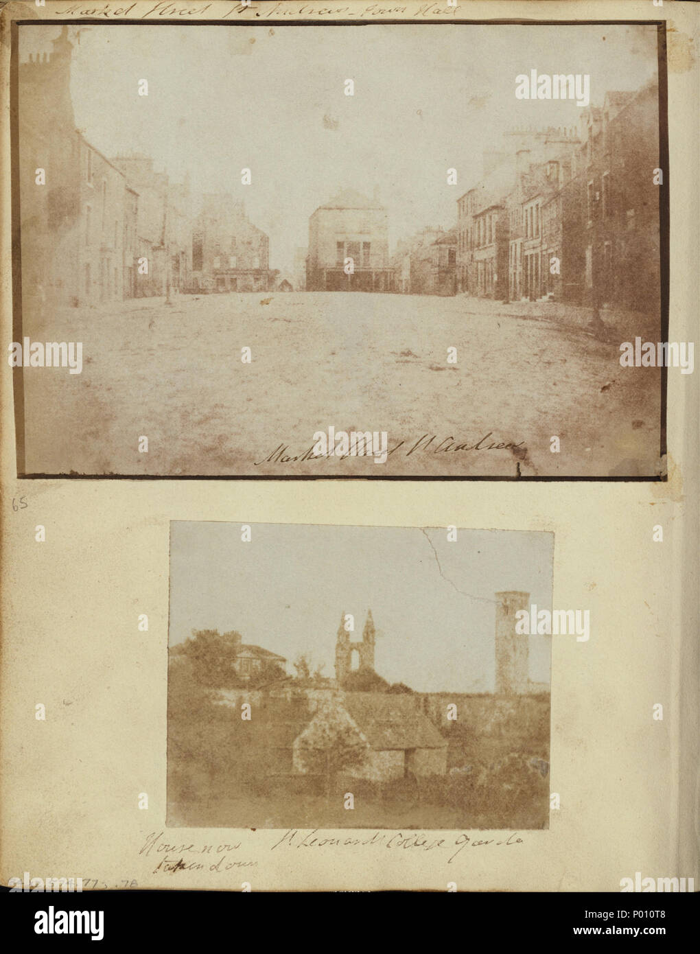 . St. Leonard's College Garten mit St. Regulus Turm und dem Dom im Hintergrund. 1842 - 1843 102 unbekannten, Britischen - St. Leonard's College Garten mit St. Regulus Turm und dem Dom im Hintergrund. - Google Kunst Projekt Stockfoto