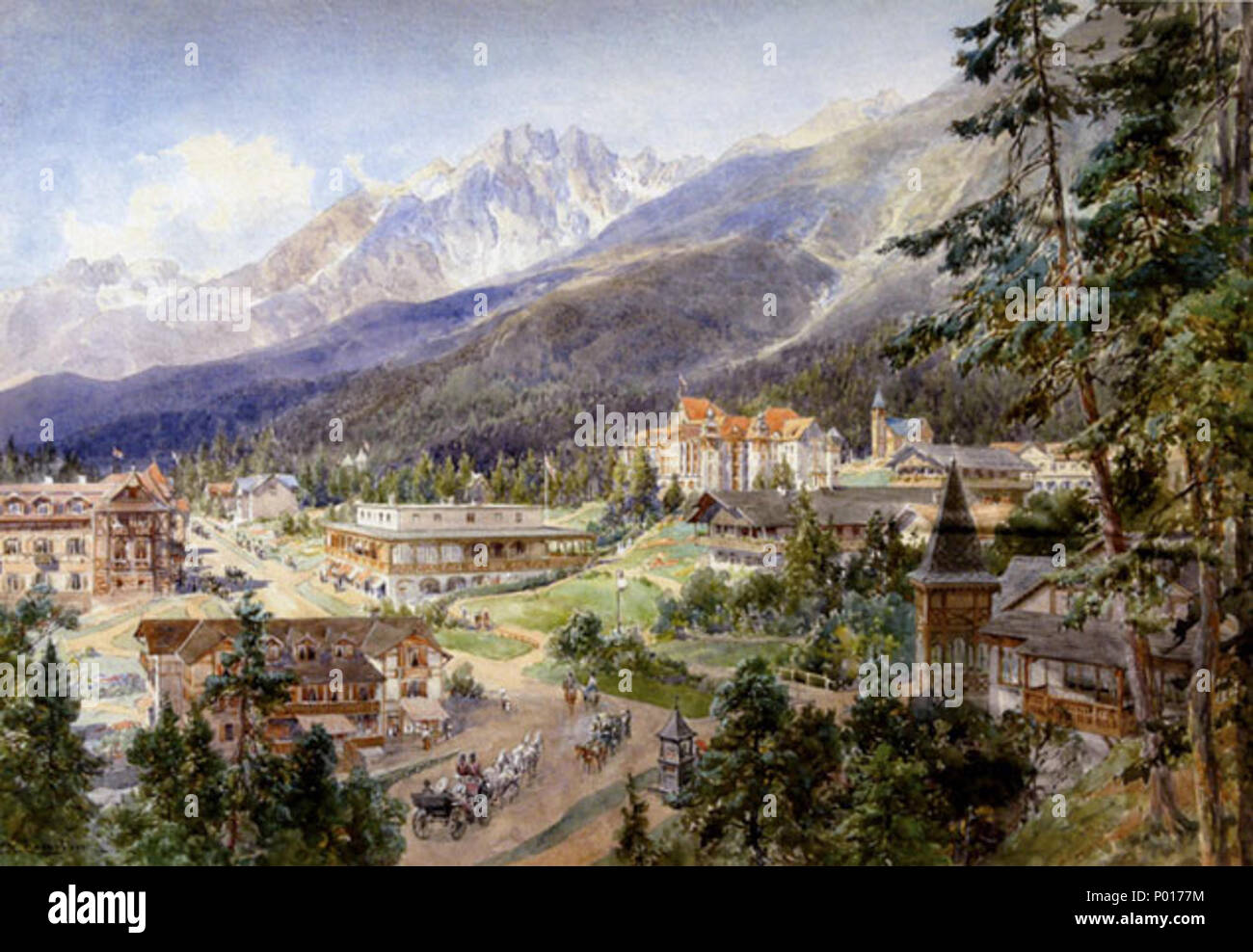 . Deutsch: altschmecks in der Hohen Tatra. ca. 1890 2 Compton, 1890, Altschmecks in der Hohen Tatra Stockfoto