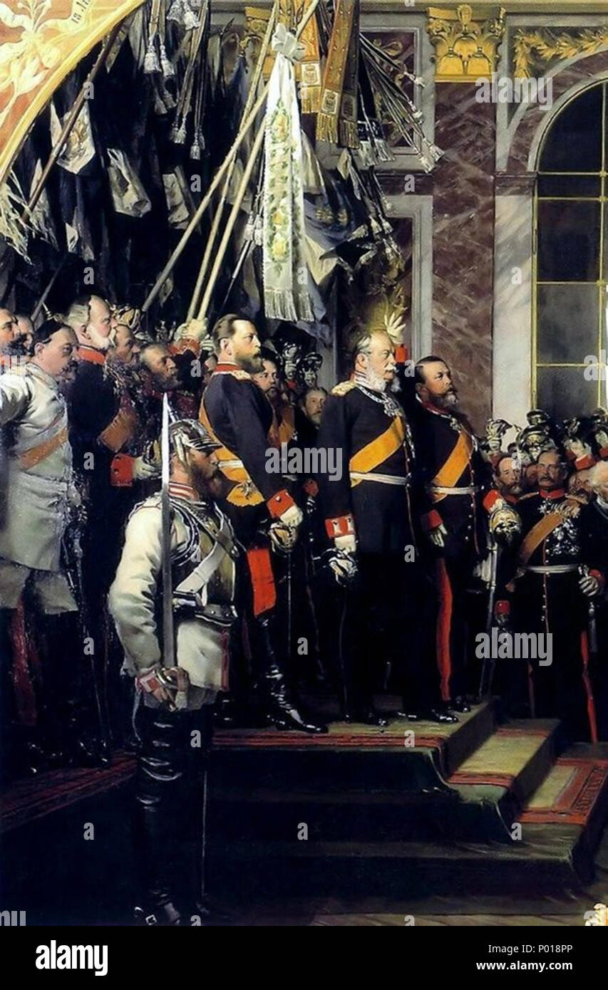 . Englisch: Die Proklamation des Deutschen Kaiserreichs 4 Wernerprokla (7/8) Stockfoto