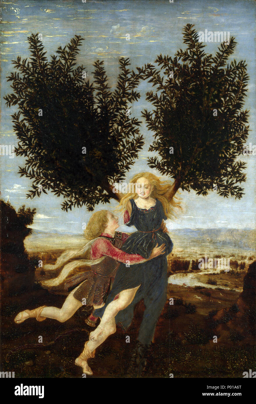 . Englisch Die Nymphe Daphne für Rettung betete, als sie durch den Gott Apollo ausgeübt wurde