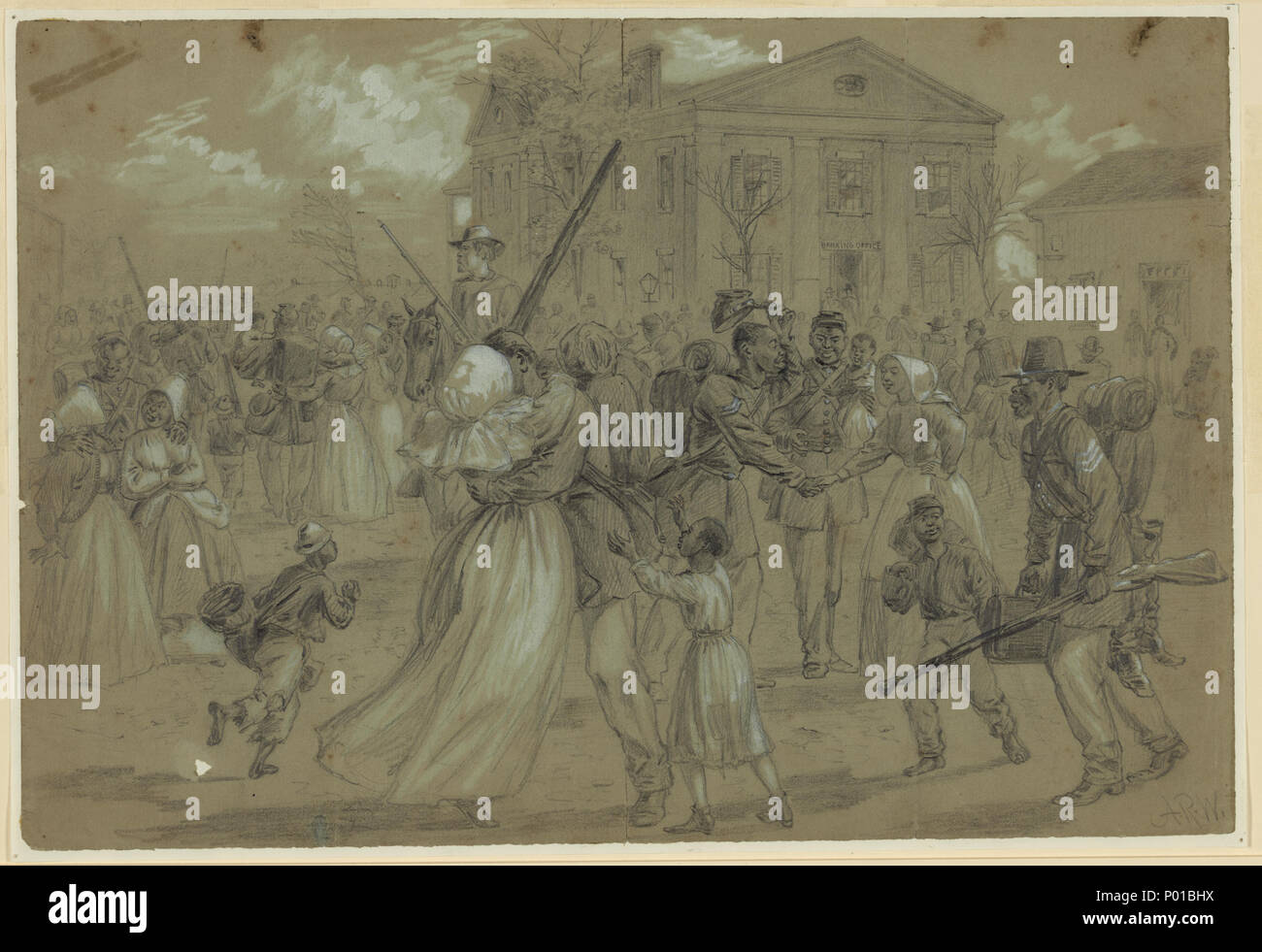 271 Afrikanische amerikanische Soldaten aufbot, in Little Rock, Arkansas LCCN 2004660198 Stockfoto