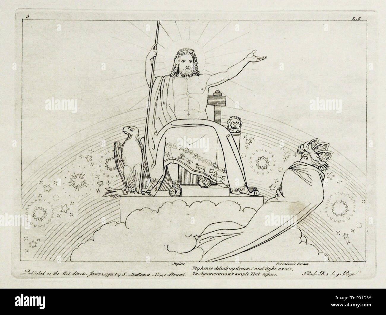 . English: Kupferstich (1795) von Tommaso Piroli (1752 - 1824) nach einer Zeichnung (1793) von John flaxman (1755 - 1826). . 18. April 2008. H.-P.Haack 12 (3) Flaxman Ilias 1793, gestochen 1795, 183 x 252 mm Stockfoto