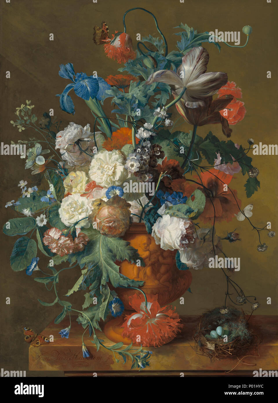 Jan van Huysum (Niederländisch, 1682-1749), Blumen in einer Urne, C. 1720/1722, Öl auf Leinwand, Adolph Caspar Miller Fonds 1977.7.1 9 Blumen in einer Urne eine 33252 Stockfoto