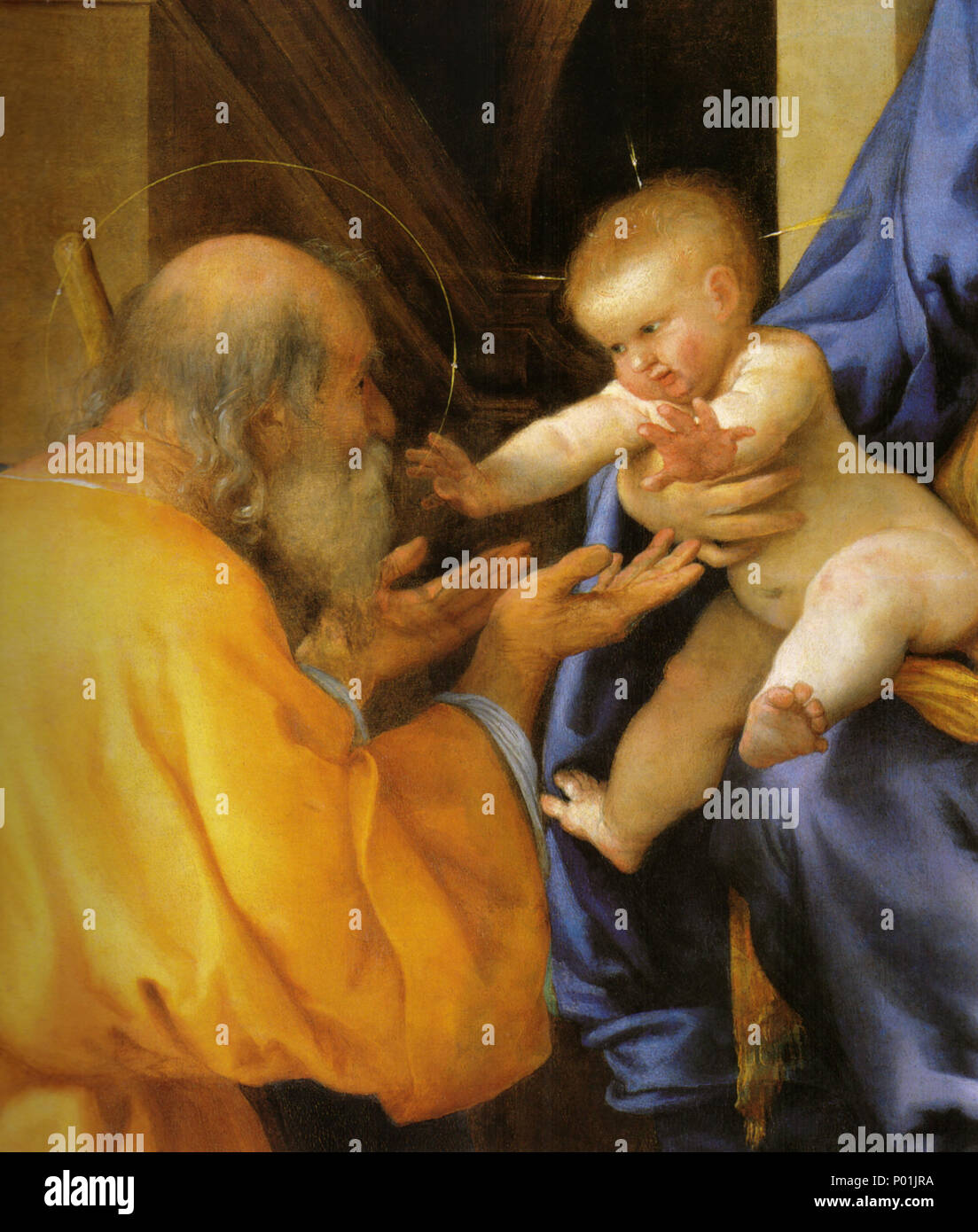 . San Francesco al Monte Altarbild detail. 1526. Lorenzo Lotto (1480-) Beschreibung italienischen Maler und Freskant Datum der Geburt / Tod ca. 1480 1556/ 1557 Ort der Geburt / Tod Venedig Loreto Arbeitsort Recanati (1506-1508), Venedig (1500), Treviso (1503-1506), Rom (1509-1512), Bergamo (1513-1525), Venedig (1513-1517), Treviso (1525-1527), Venedig (1527-1529), Loreto, Venedig (1529-1539), Treviso (1540-1549), Ancona (1549), Loreto (1556) Kontrolle: Q 310973 VIAF:?:? ISNI 22165049 0000 0001 2320 0265 ULAN:?? n 500015631 LCCN: 50042418 NLA:? 35692463 WorldCat 17 Pala di Stockfoto