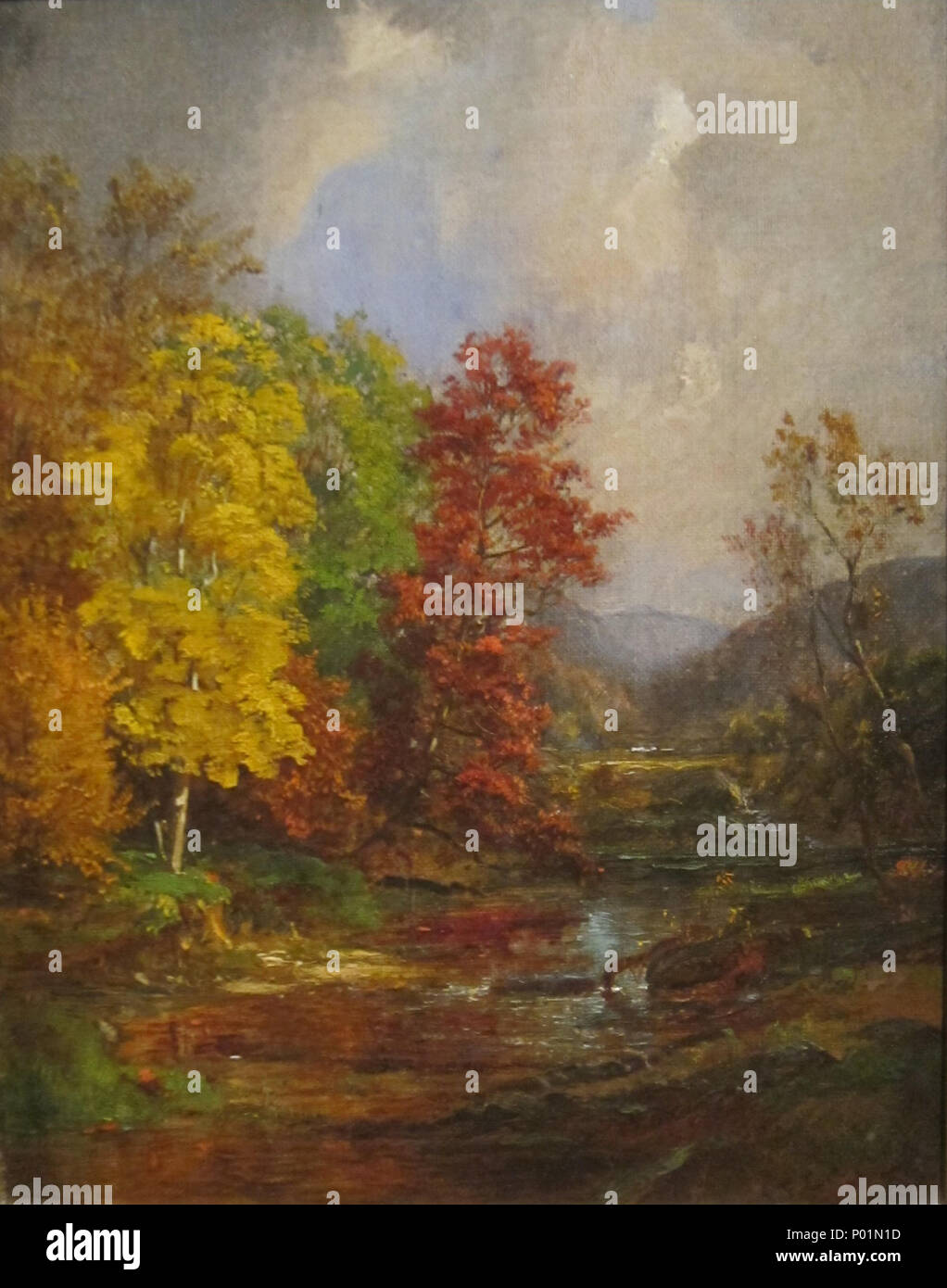 . Herbst Landschaft. Herbst Landschaft. 1889 2' Herbst Landschaft" von Jasper F. Cropsey, Dayton Art Institute Stockfoto