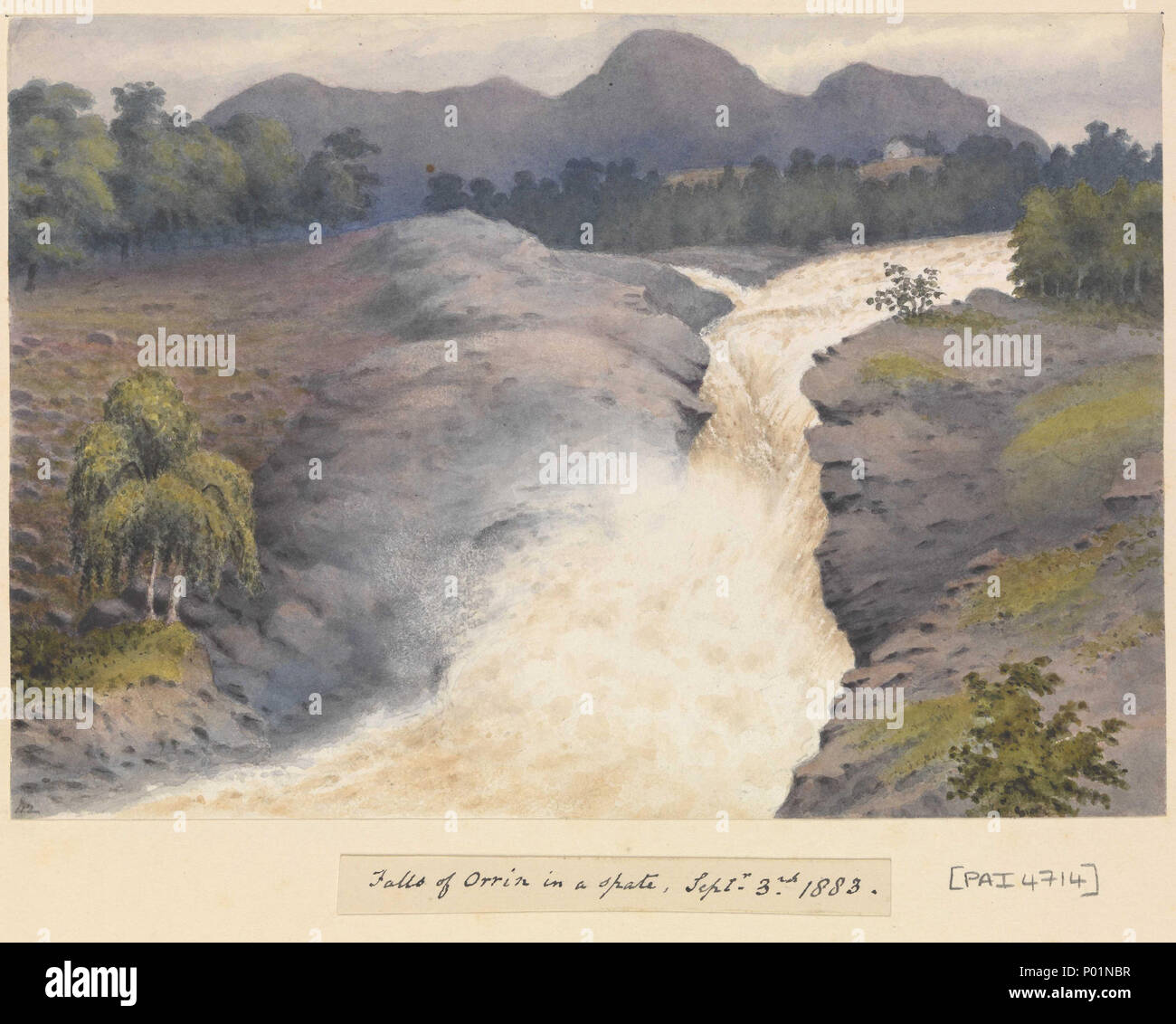 Deutsch Fallt Der Orrin In Einer Uberflutung Septr 3 1883 Schottland Nr 42 In Fanshawes Ostsee