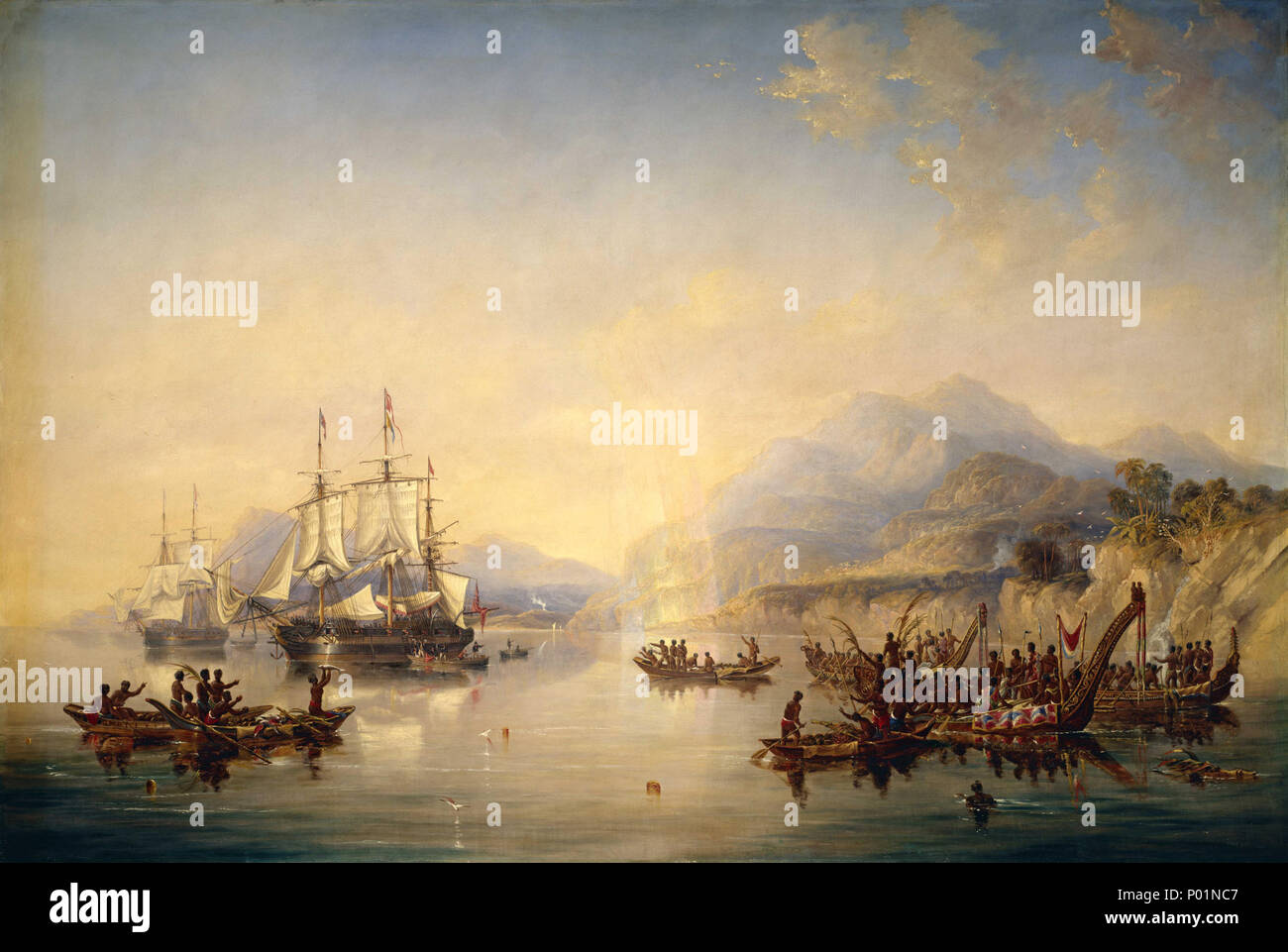 . Deutsch: "Erebus" und "Terror" in Neuseeland, August 1841 (aktualisiert, Juli 2014) Eine von ein paar mit BHC1215, von denen beide Kennzeichnungen in Bezug auf die Themen eingegangen, so zeigt die wissenschaftliche Expedition von James Clark Ross (1800-62), in antarktischen Gewässern, 1839-42, mit zwei Schiffen; seine eigenen Schiff "Erebus" und "Terror" unter Commander Francis Crozier. Dies hat jedoch einige Probleme aufwerfen, da die Schiffe nicht auf alle ähneln "Erebus" und "Terror" in vielerlei Hinsicht tun. Ross versucht, den Süden der magnetischen Pole zu erreichen, ferner viele wissenschaftliche Studien wie z. B. Stockfoto