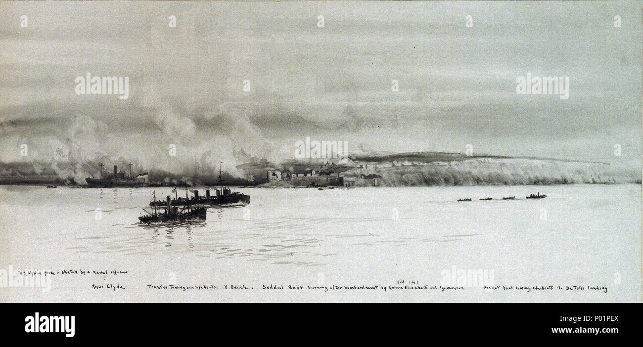 . Englisch edd El Bahr Brennen nach der Bombardierung durch 'Queen