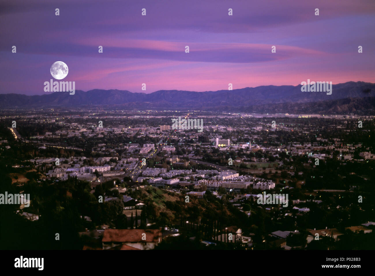 1992 historische ÜBER UNIVERSAL CITY SAN FERNANDO VALLEY Kalifornien USA Stockfoto