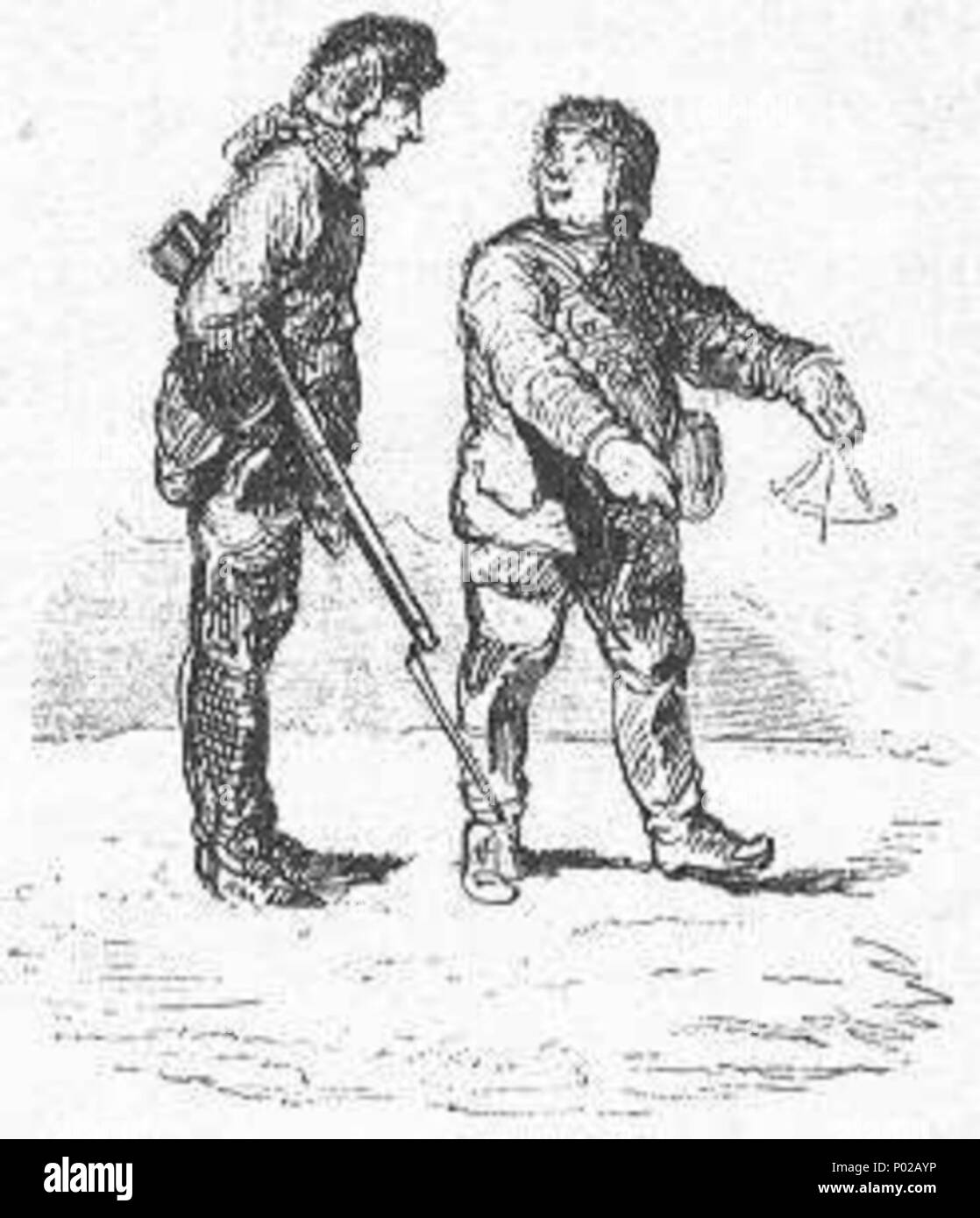 . Englisch: Eine Illustration von Jules Vernes Roman "Reisen und Abenteuer des Kapitän Hatteras', Teil I: "Die Englisch an der Noth Pole" Gezeichnet von Édouard Riou und/oder Henri de Montaut. Polski: Ilustracja powieści Juliusza Verne 'a' i Podróże Hatterasa przygody kapitana", części I: "anglicy na Północnym Biegunie" autorstwa Édouarda Riou i/lub Henri de Montauta. Français: Jules Verne: "Voyages et Aventures du Capitaine Hatteras - Les Anglais au Pôle Nord', Édouard Riou et Henri de Montaut. Diese Datei wurde hochgeladen mit Commonist. . 26. November 1866. Édouard Riou (1833-1900) Alternati Stockfoto