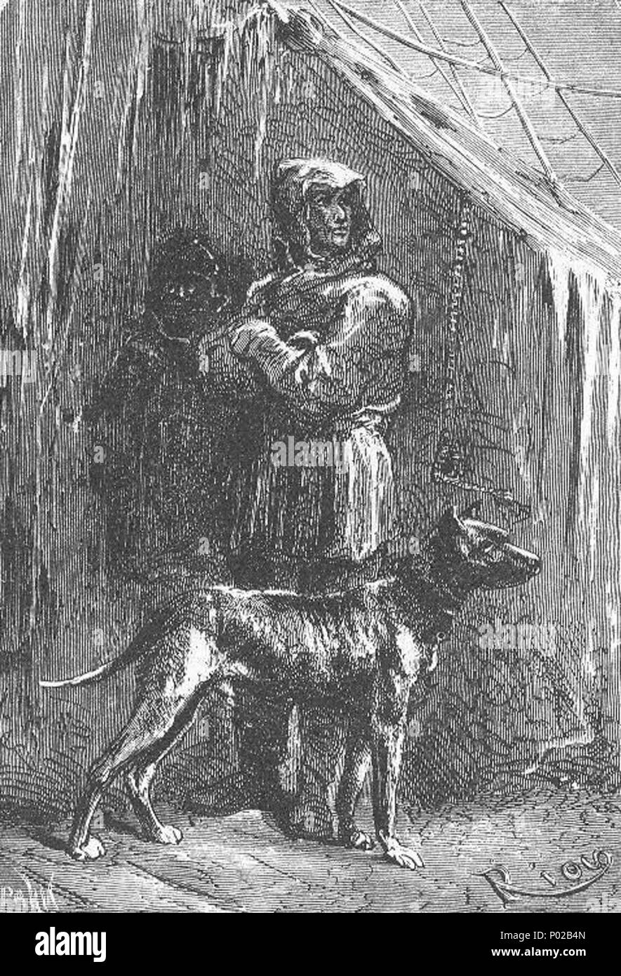 . Englisch: Eine Illustration von Jules Vernes Roman "Reisen und Abenteuer des Kapitän Hatteras', Teil I: "Die Englisch an der Noth Pole" Gezeichnet von Édouard Riou und/oder Henri de Montaut. Polski: Ilustracja powieści Juliusza Verne 'a' i Podróże Hatterasa przygody kapitana", części I: "anglicy na Północnym Biegunie" autorstwa Édouarda Riou i/lub Henri de Montauta. Français: Jules Verne: "Voyages et Aventures du Capitaine Hatteras - Les Anglais au Pôle Nord', Édouard Riou et Henri de Montaut. Diese Datei wurde hochgeladen mit Commonist. . 26. November 1866. Édouard Riou (1833-1900) Alternati Stockfoto