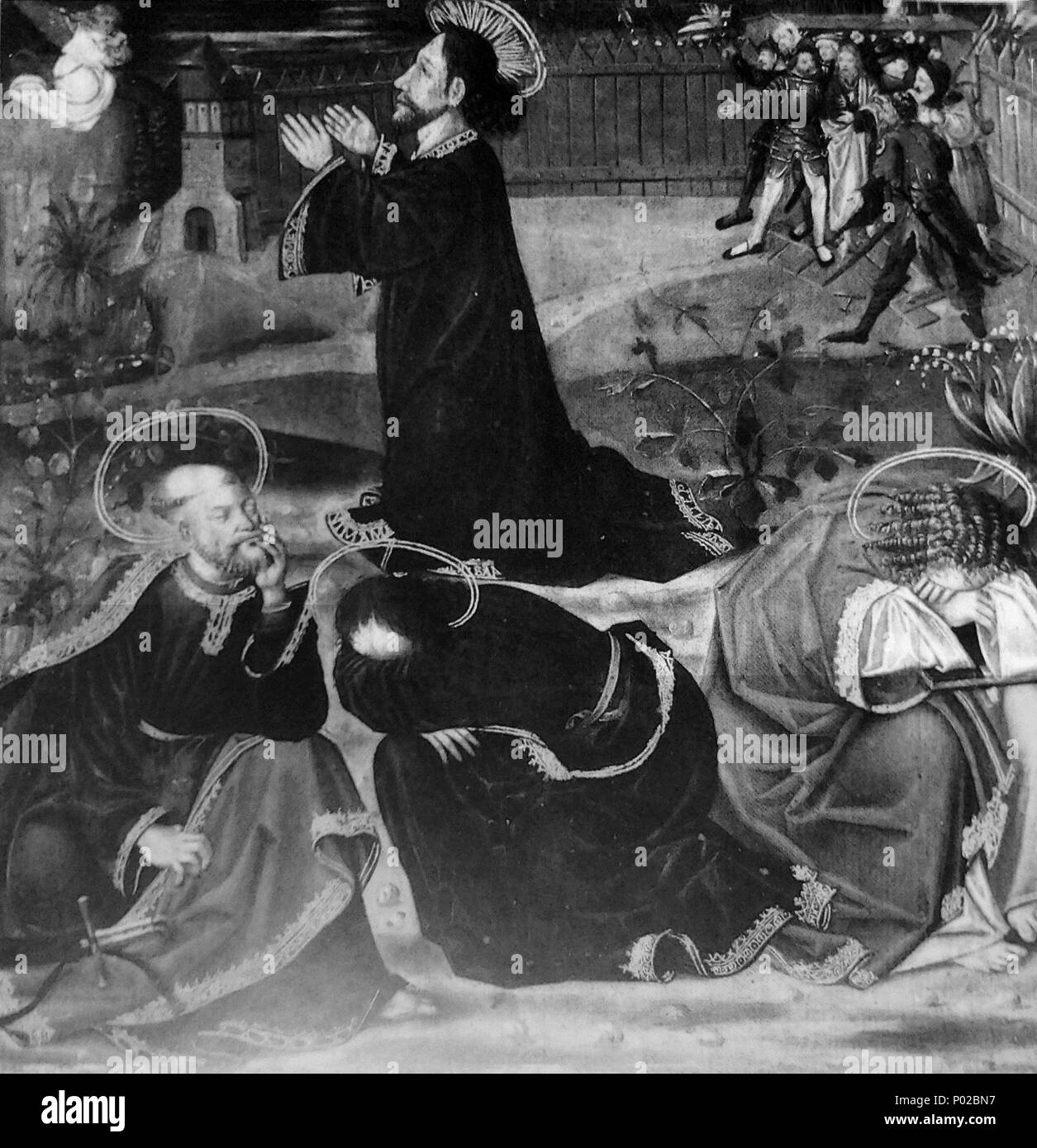 . Die Todesangst im Garten Gethsemane. ca. 1510 15 Niedersachsen Todesangst im Garten Stockfoto