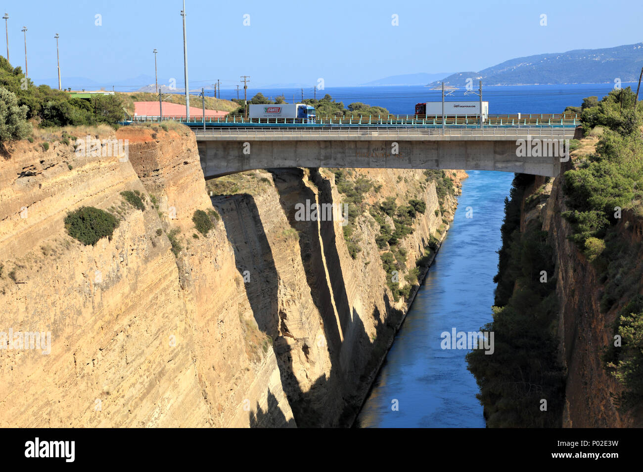 Kanal von Korinth, Griechenland Stockfoto