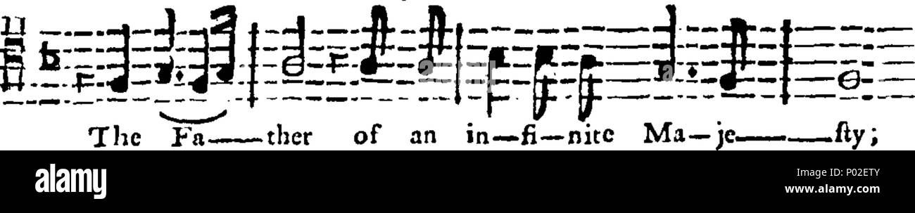 . Englisch: Fleuron aus Buch: ein Buch Der psalmodie: Mit singen - Melodien für Venite exultemus, Te Deum laudamus, Benedicite, Benedictus, Jubilate Deo, Magnificat und Nunc dimittis..., Cantate Domino, und die Lesung - Psalmen, mit 18 Hymnen, und die Vielfalt der Psalm-Tunes in vier Teile. Die Achte Edition, korrigiert und erweitert. Von James Grün. 25. EIN BUCH Der psalmodie - mit Singen - Melodien für Venite exultemus Fleuron T 161301-22 Stockfoto